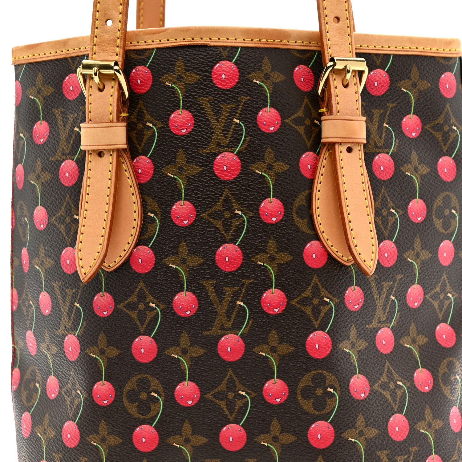 Monogram Cerises Bucket Bag - Image 8