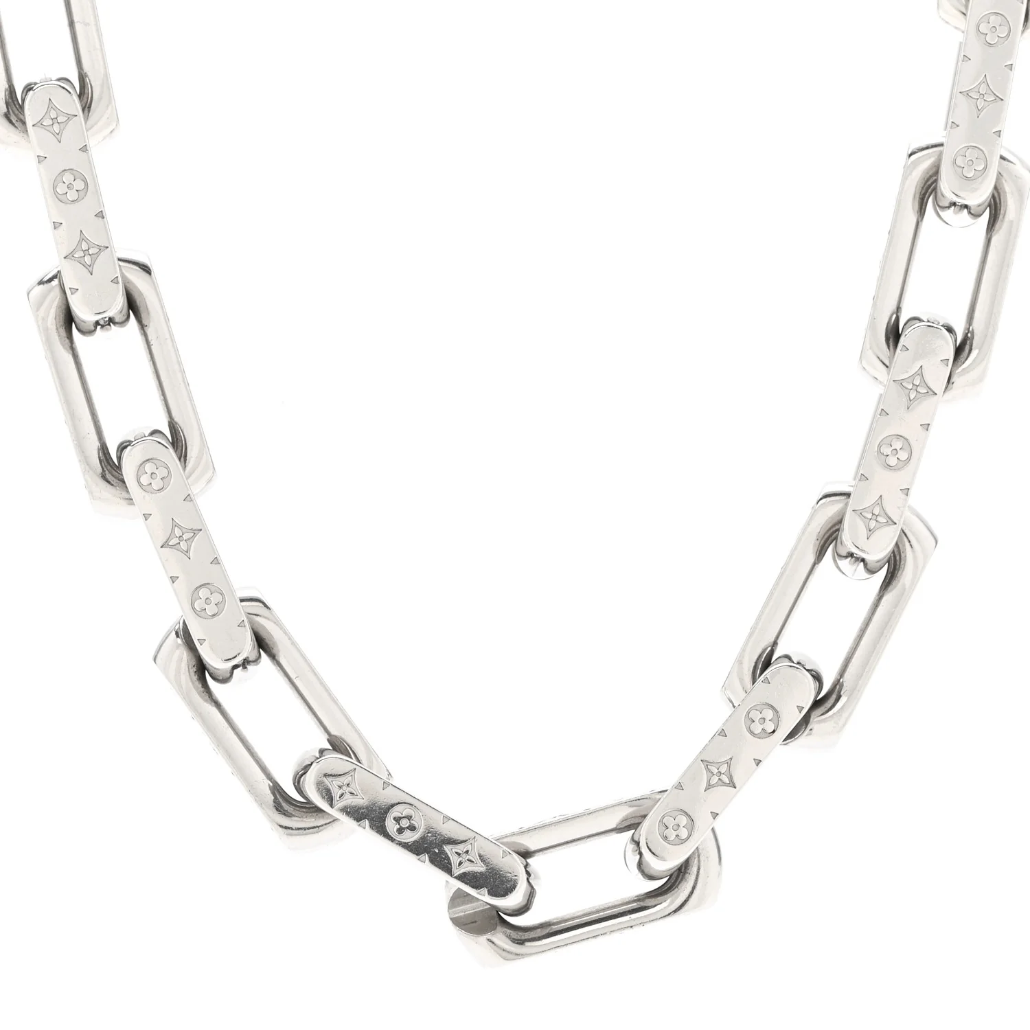 Monogram Chain Necklace Silver - Image 4