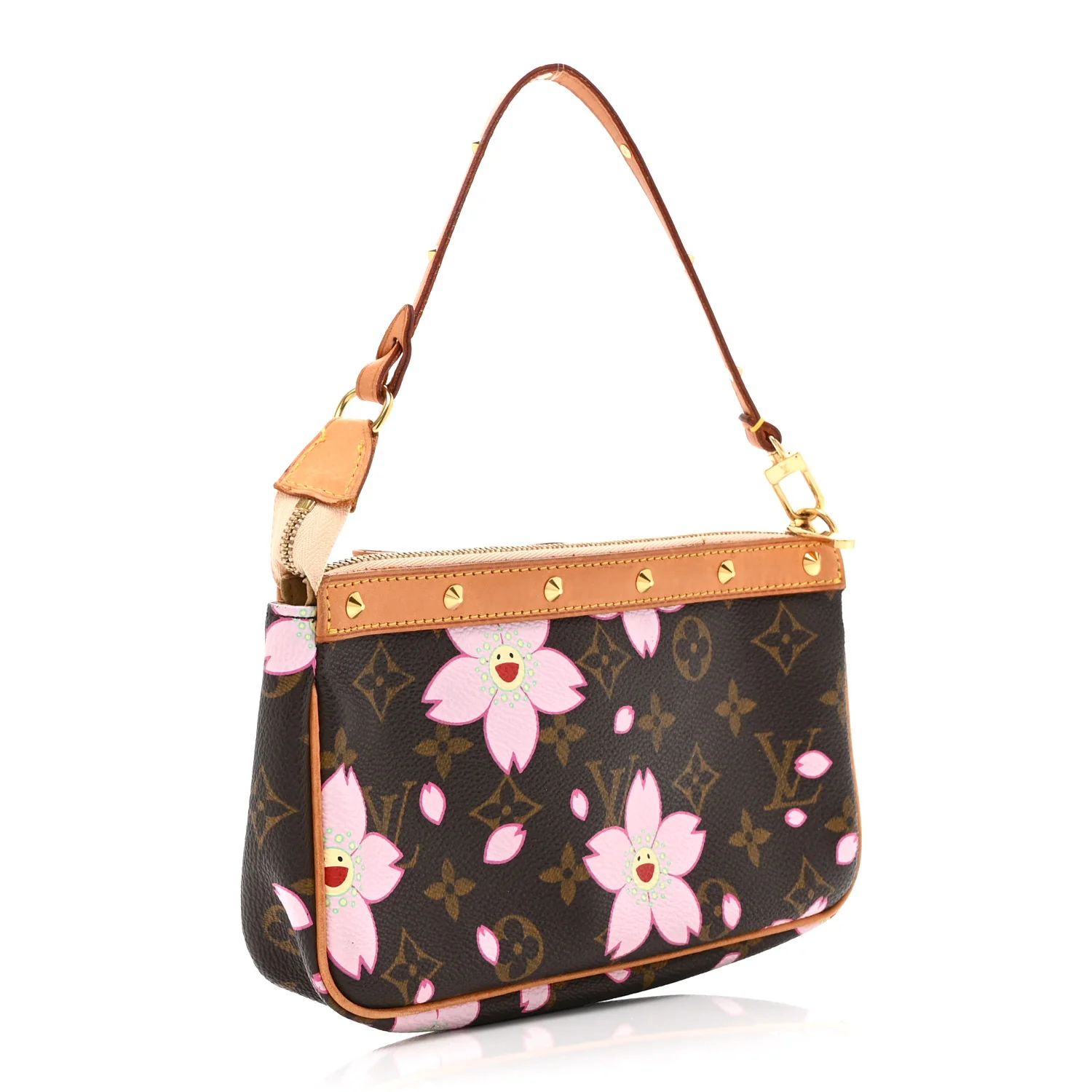 Monogram Cherry Blossom Pochette Accessories Brown - Image 3