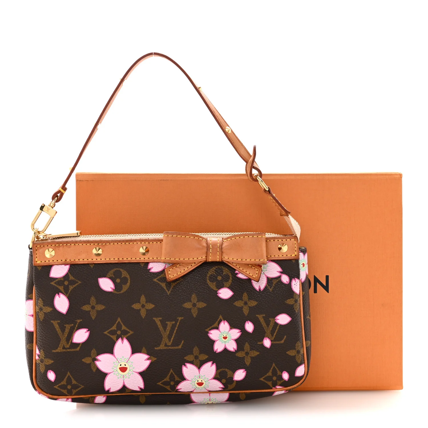 Monogram Cherry Blossom Pochette Accessories Brown - Image 16