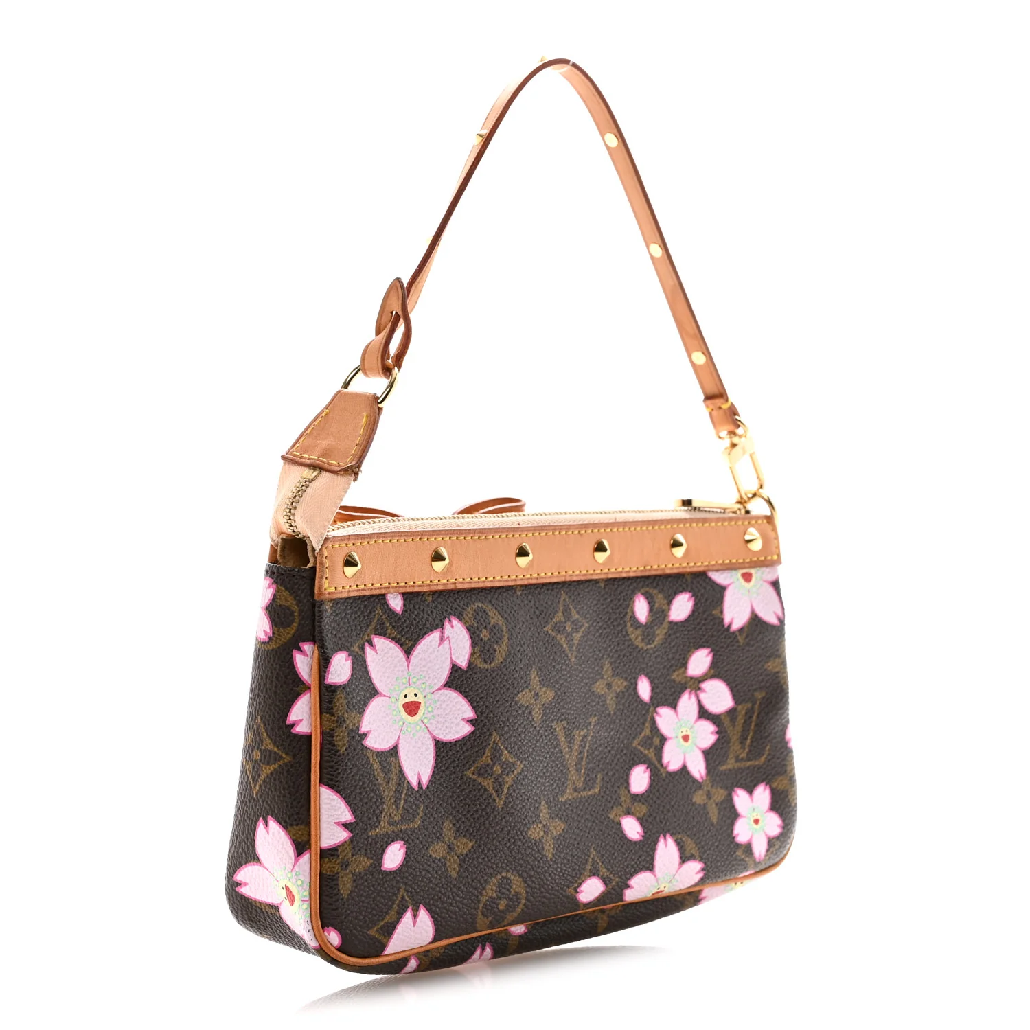 Monogram Cherry Blossom Pochette Accessories Brown - Image 3