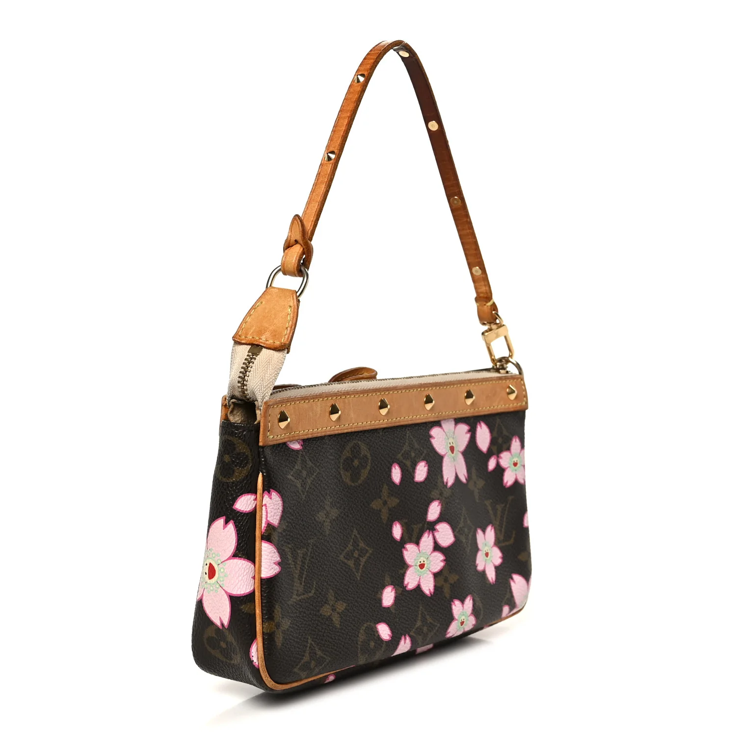 Monogram Cherry Blossom Pochette Accessories Brown - Image 3