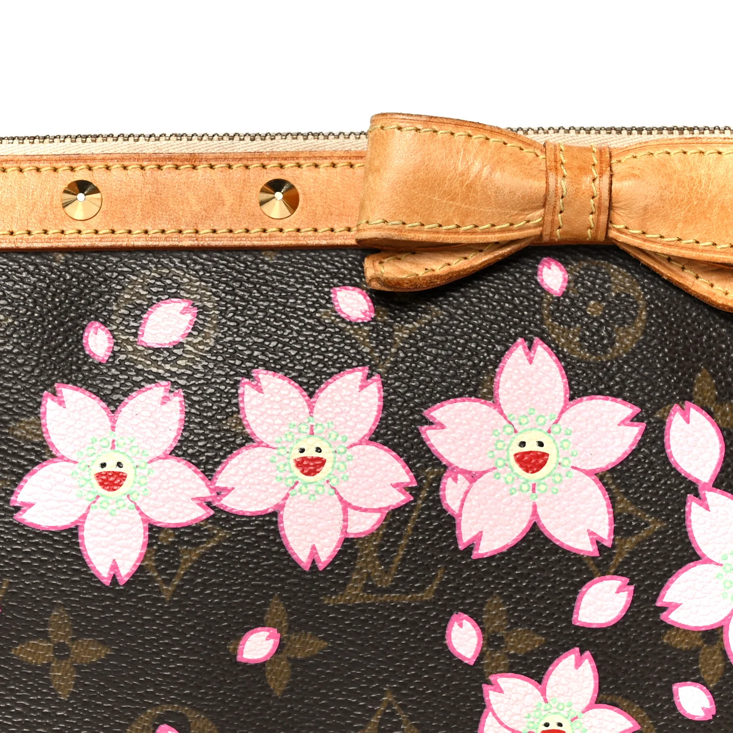Monogram Cherry Blossom Pochette Accessories Brown - Image 8