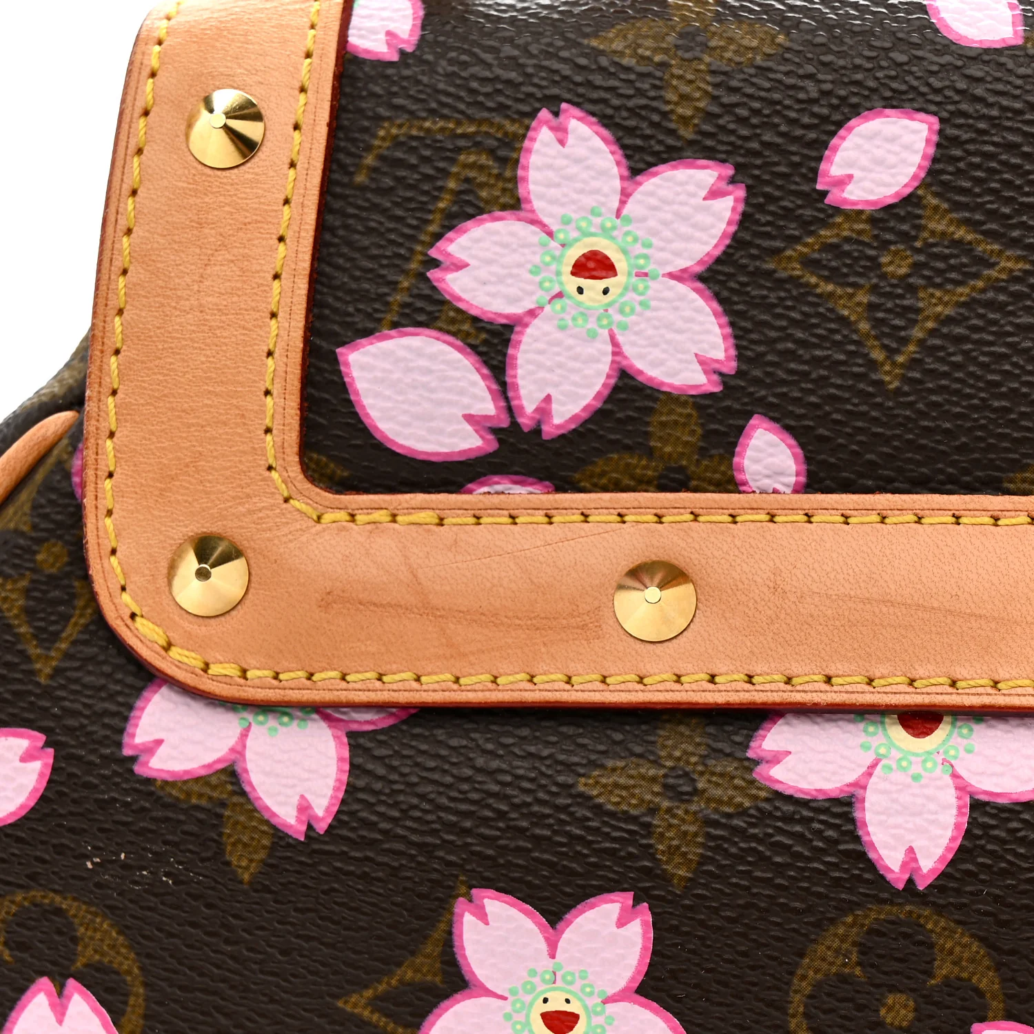 Monogram Cherry Blossom Sac Retro Bag Brown - Image 14