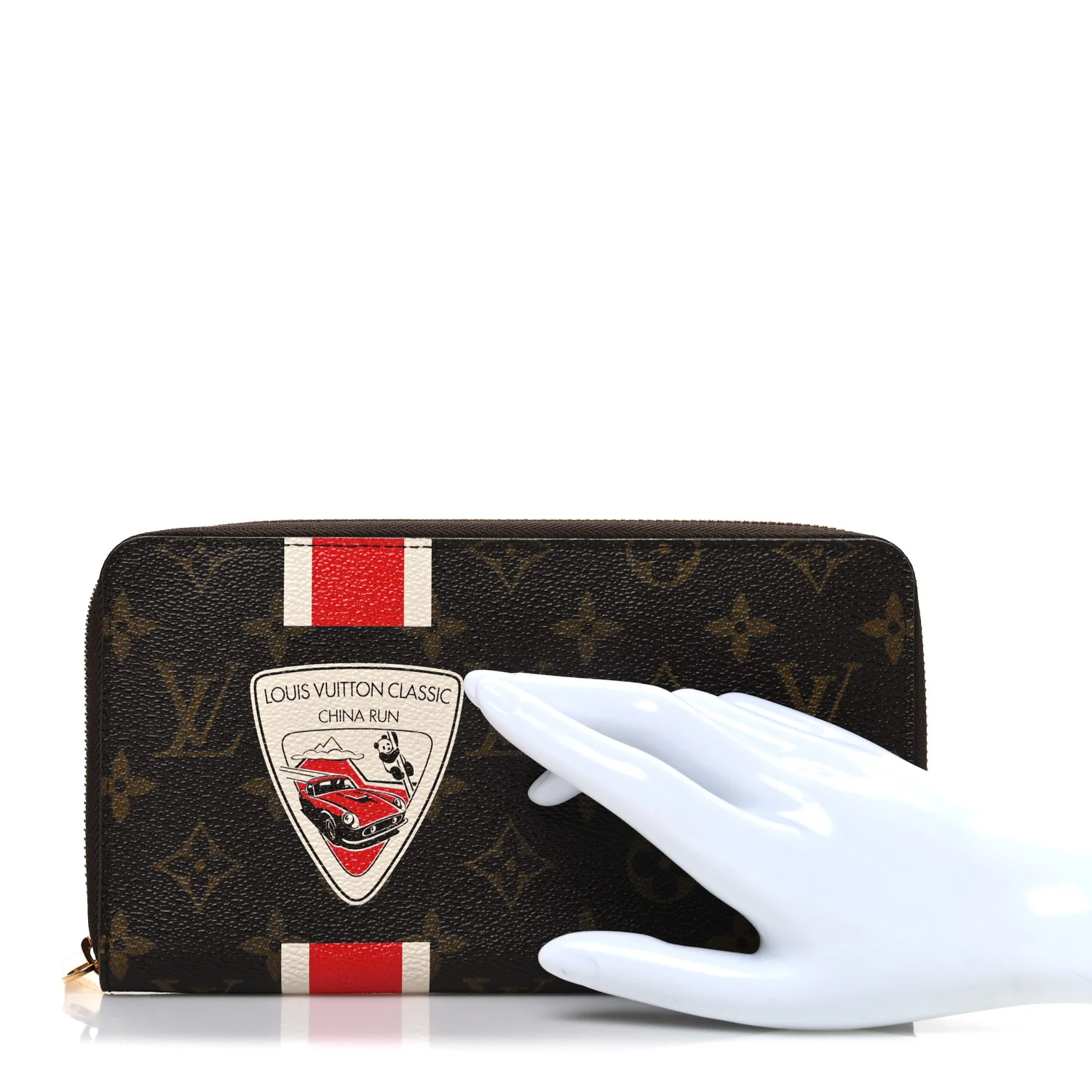 Monogram China Run Patch Zippy Organizer Wallet Red - Image 2