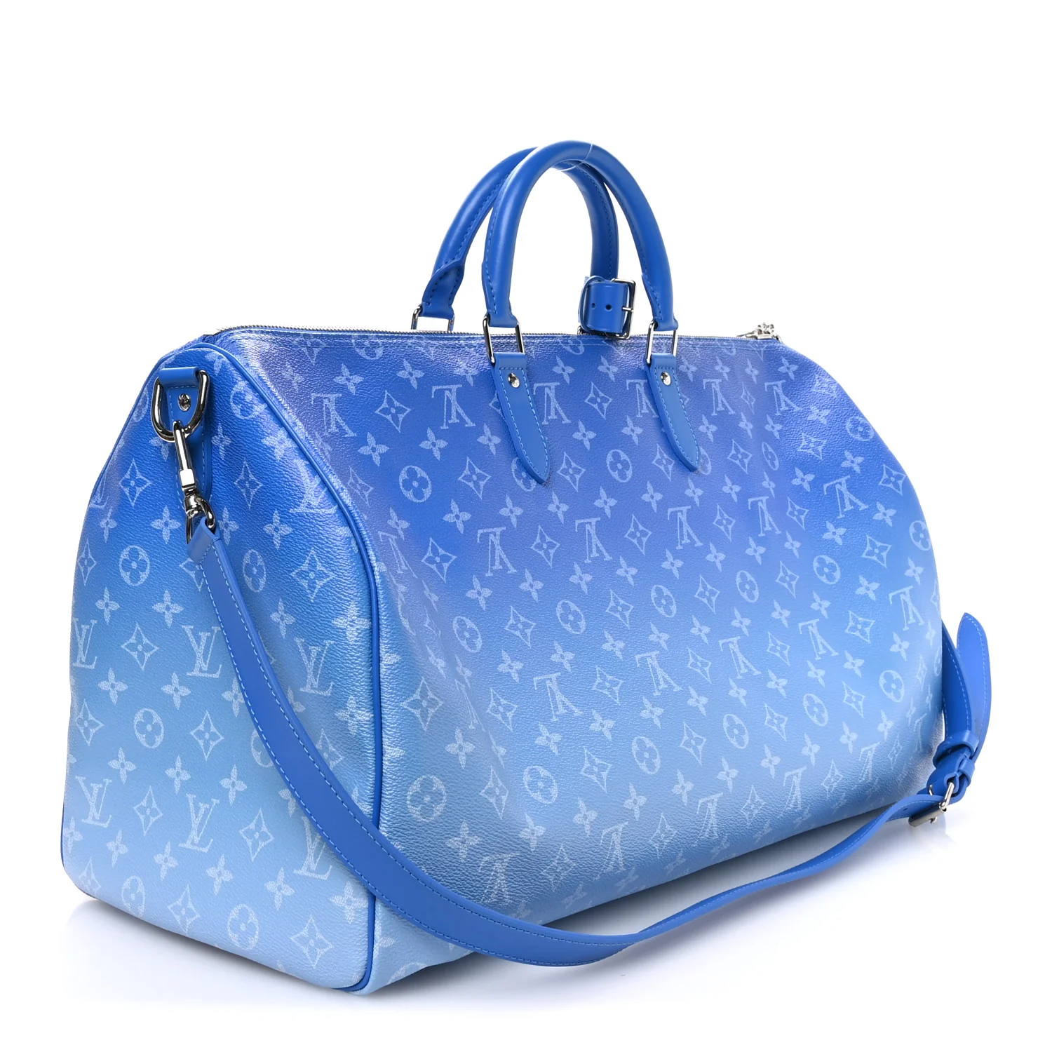 Monogram Clouds Keepall Bandouliere 50 Blue - Image 2