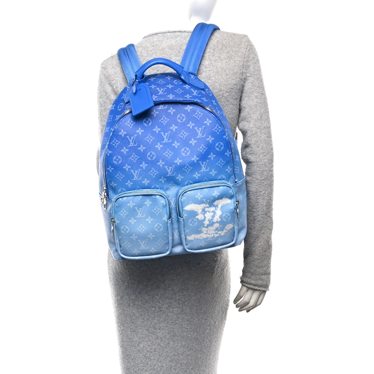 Monogram Clouds Multipockets Backpack Blue - Image 2