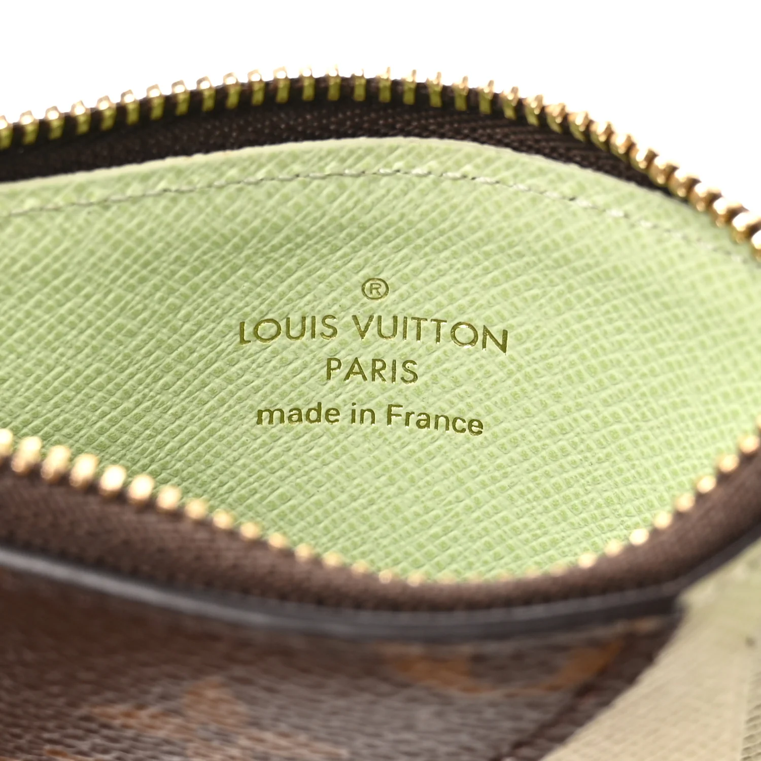 Monogram Coin Card Holder Light Green - Image 6
