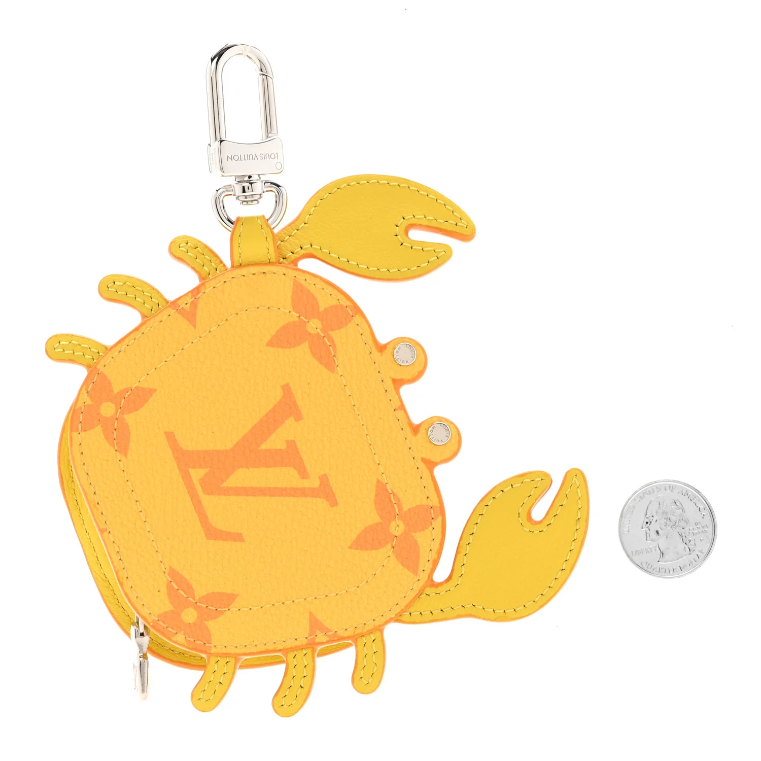 Monogram Crab Bag Charm Yellow - Image 2