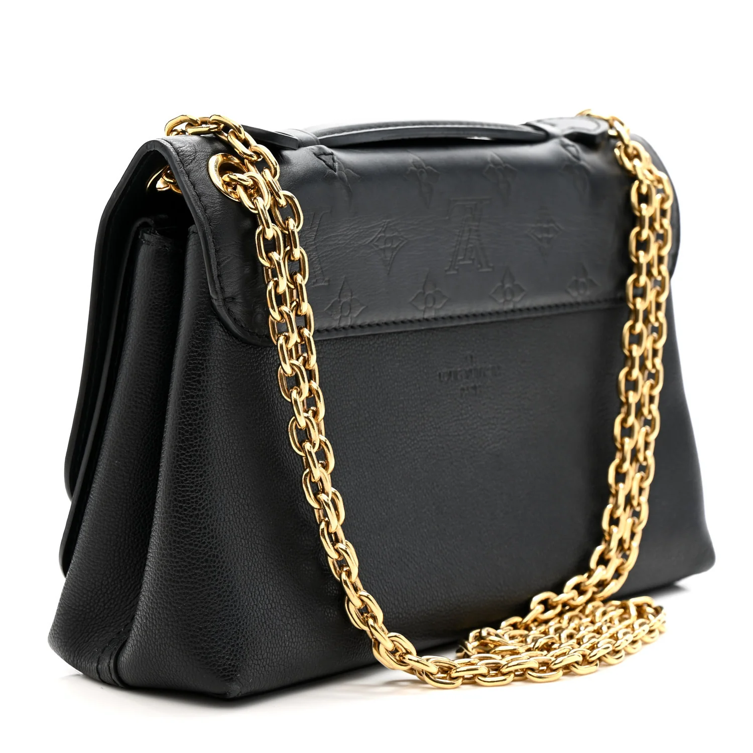 Monogram Cuir Plume Ecume Very Chain Bag Black - Image 3