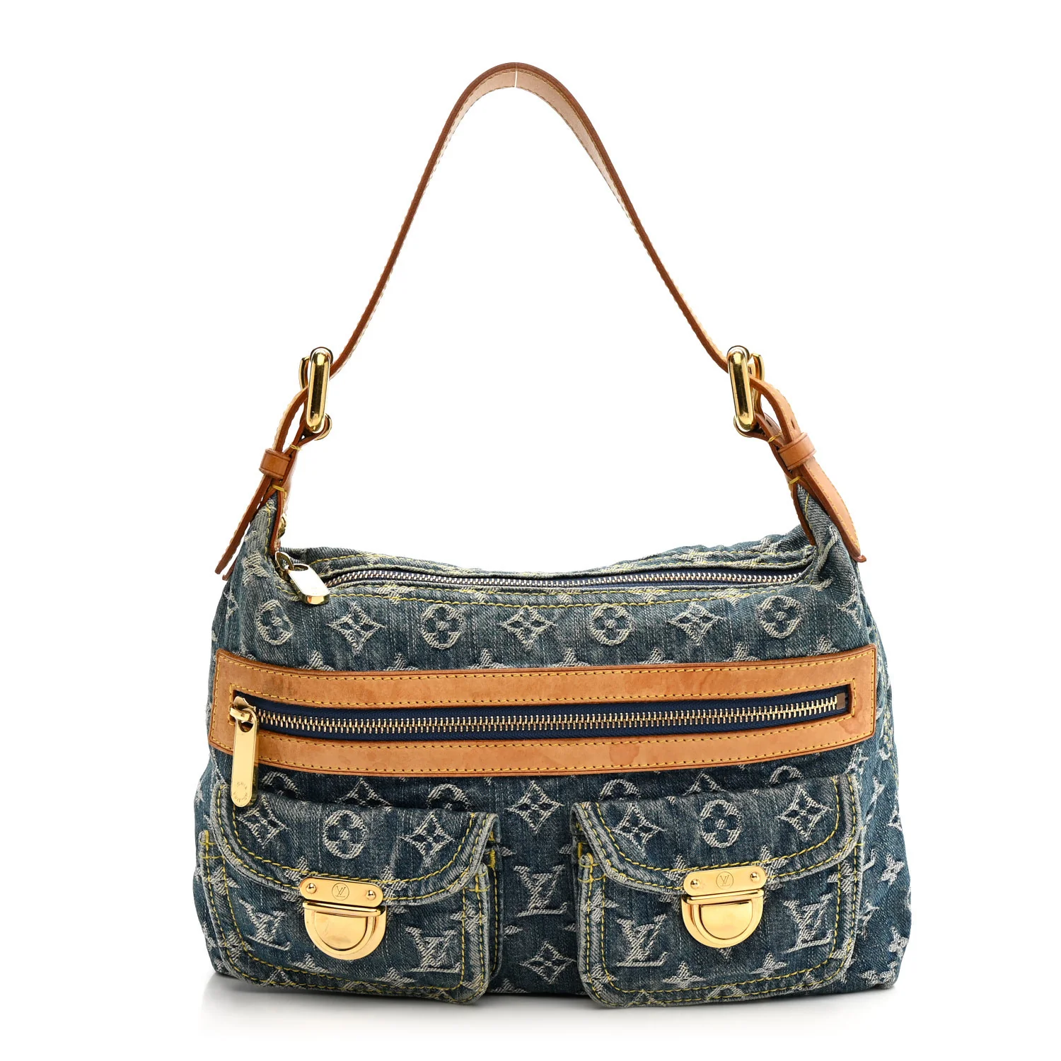 Monogram Denim Baggy PM Blue