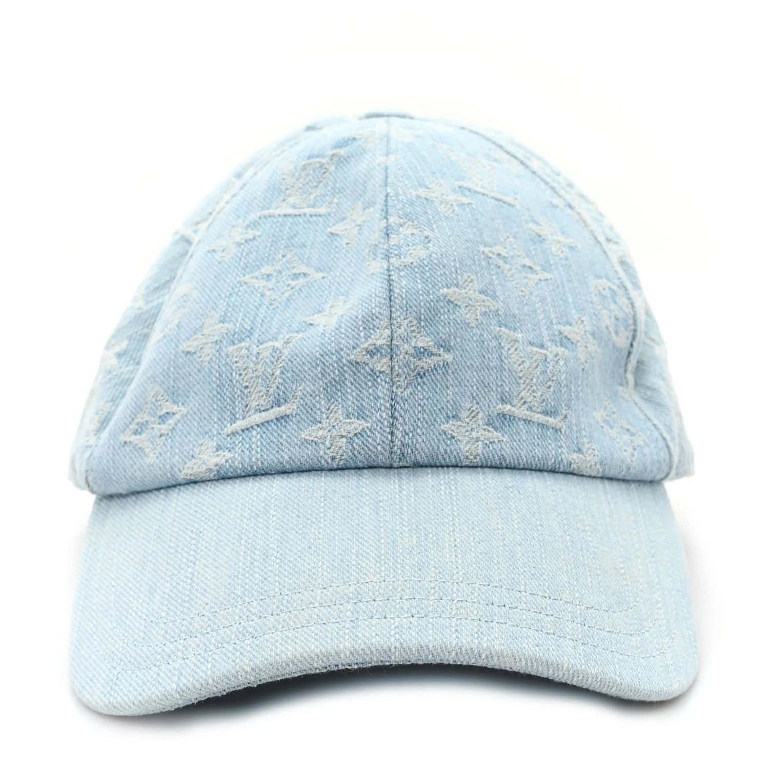 Monogram Denim Cap L Blue - Image 3