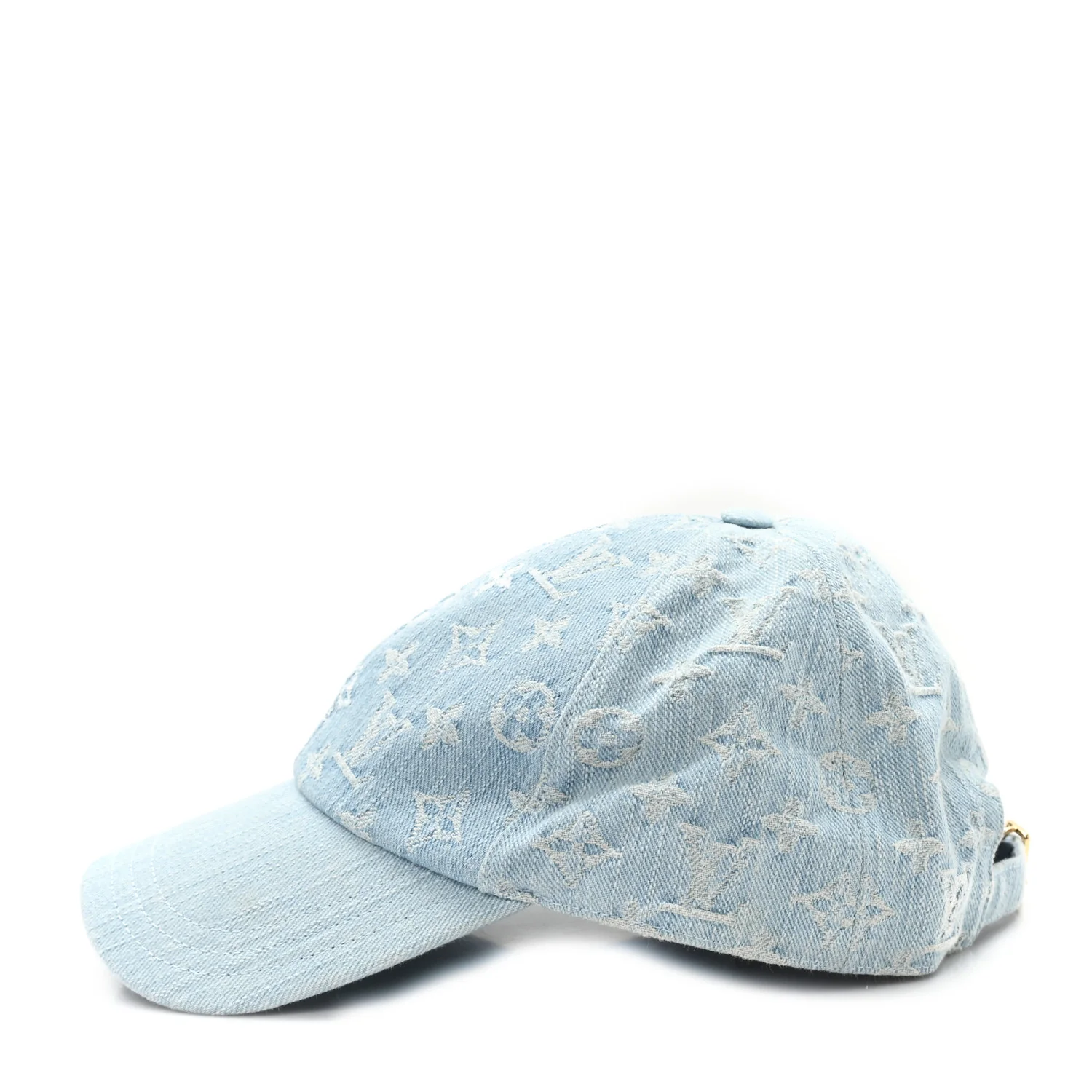 Monogram Denim Cap L Blue - Image 4