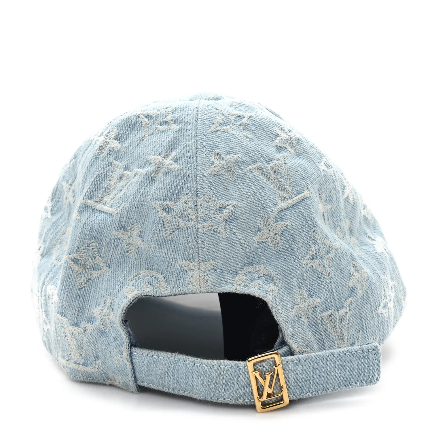 Monogram Denim Cap L Blue - Image 5