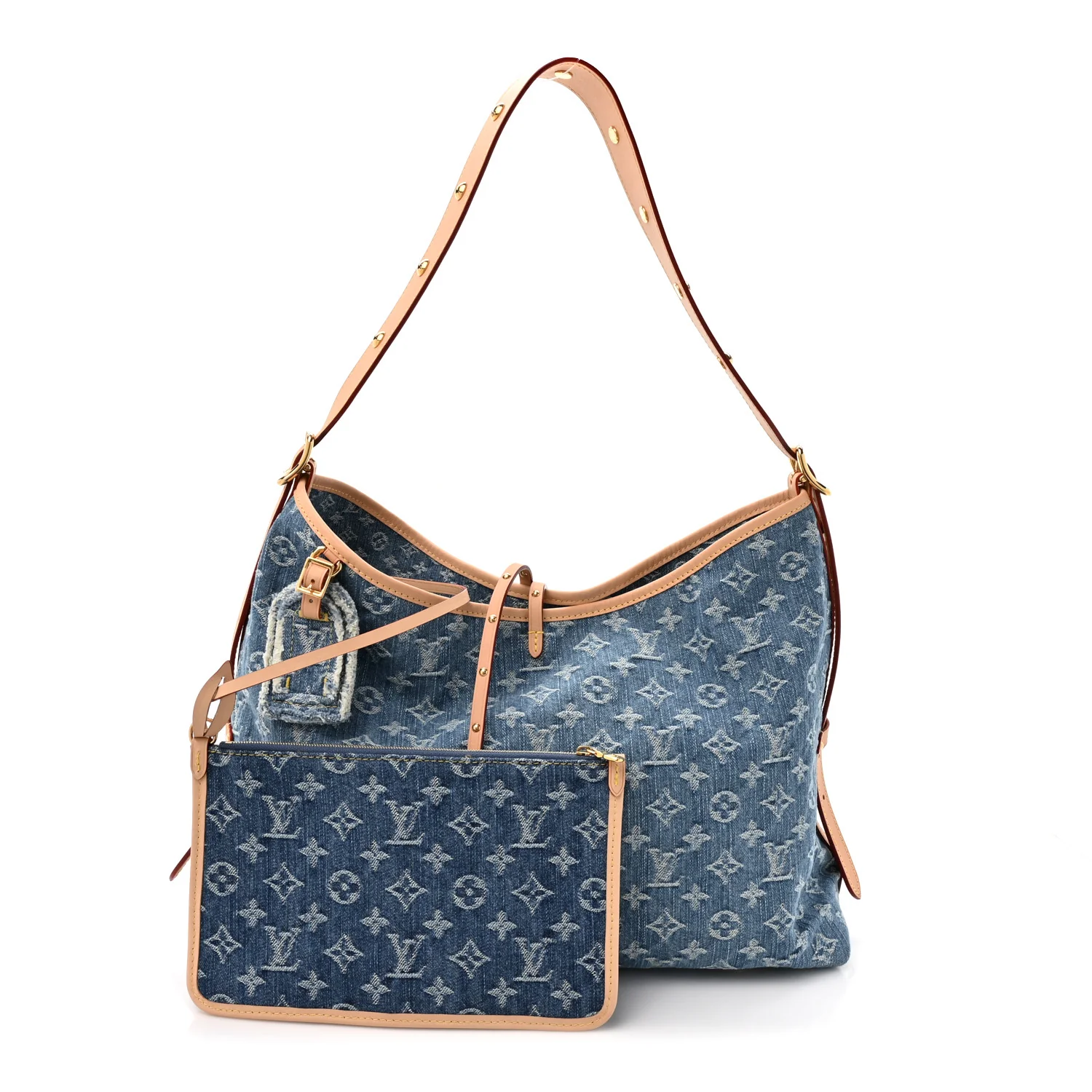 Monogram Denim CarryAll MM Blue - Image 3