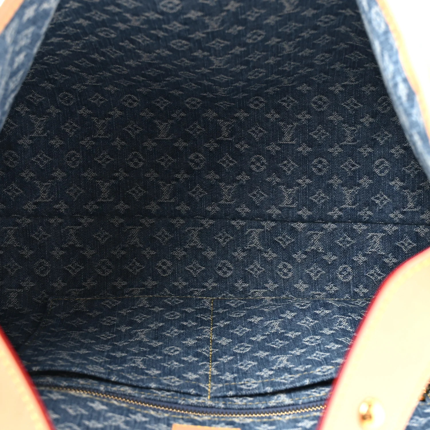 Monogram Denim CarryAll MM Blue - Image 6