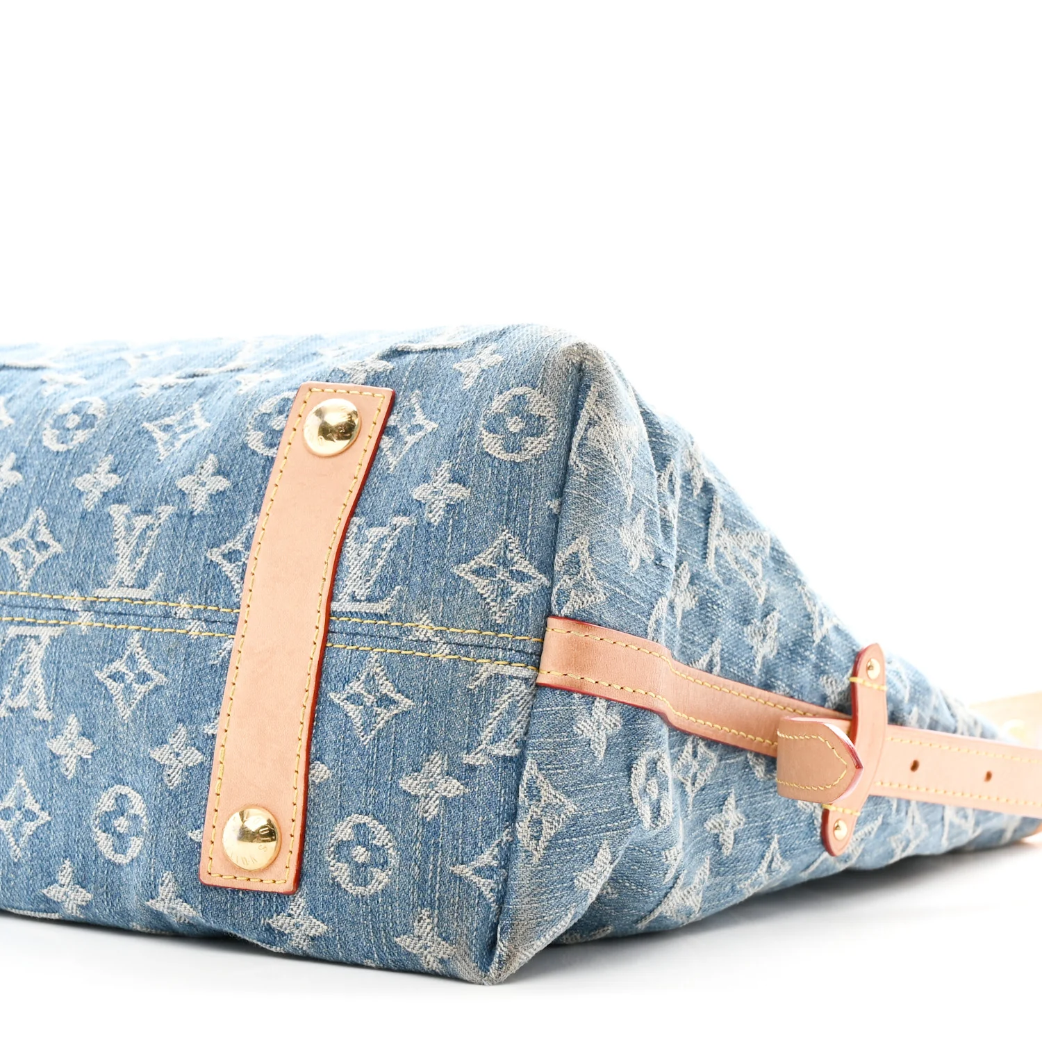 Monogram Denim CarryAll MM Blue - Image 11