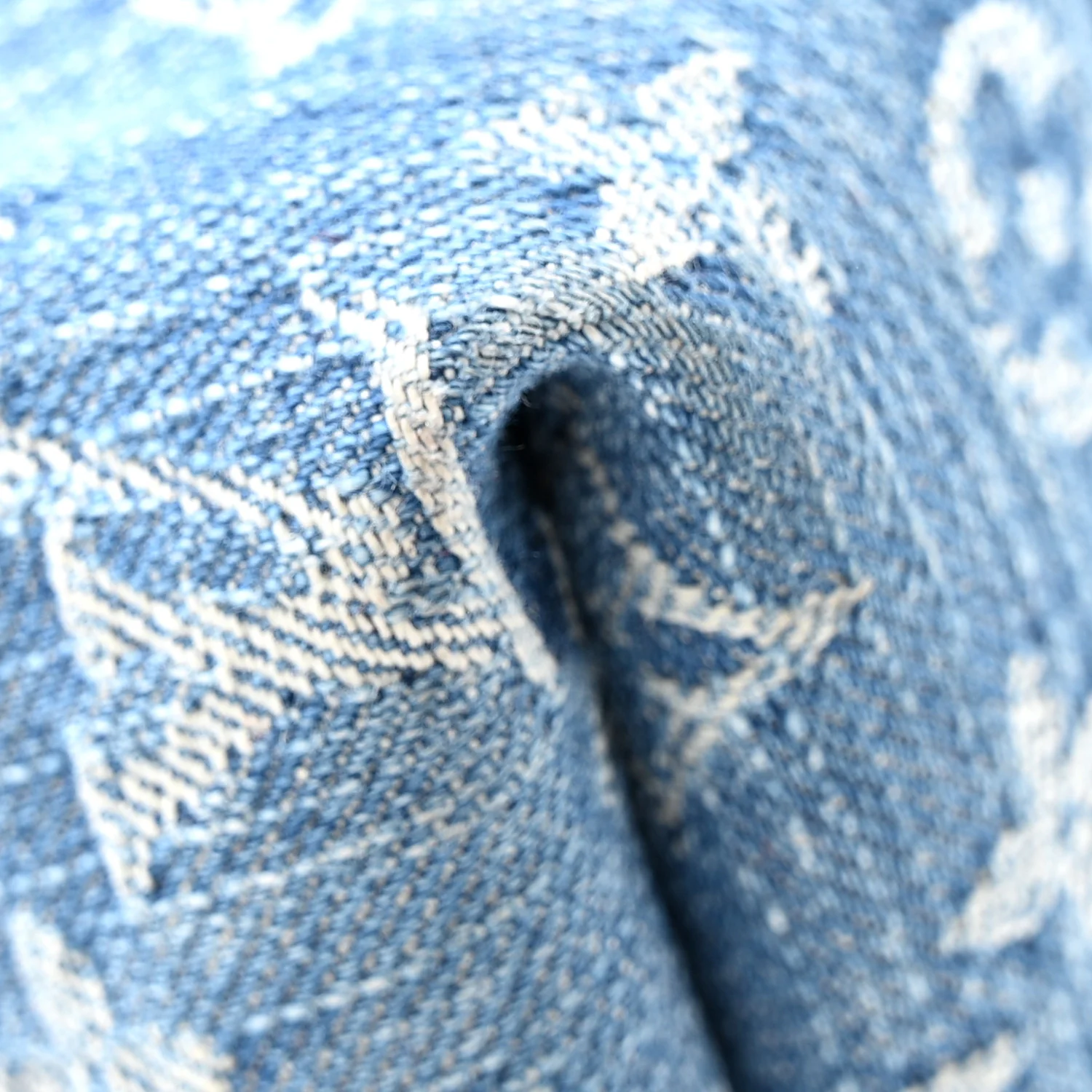 Monogram Denim CarryAll MM Blue - Image 10