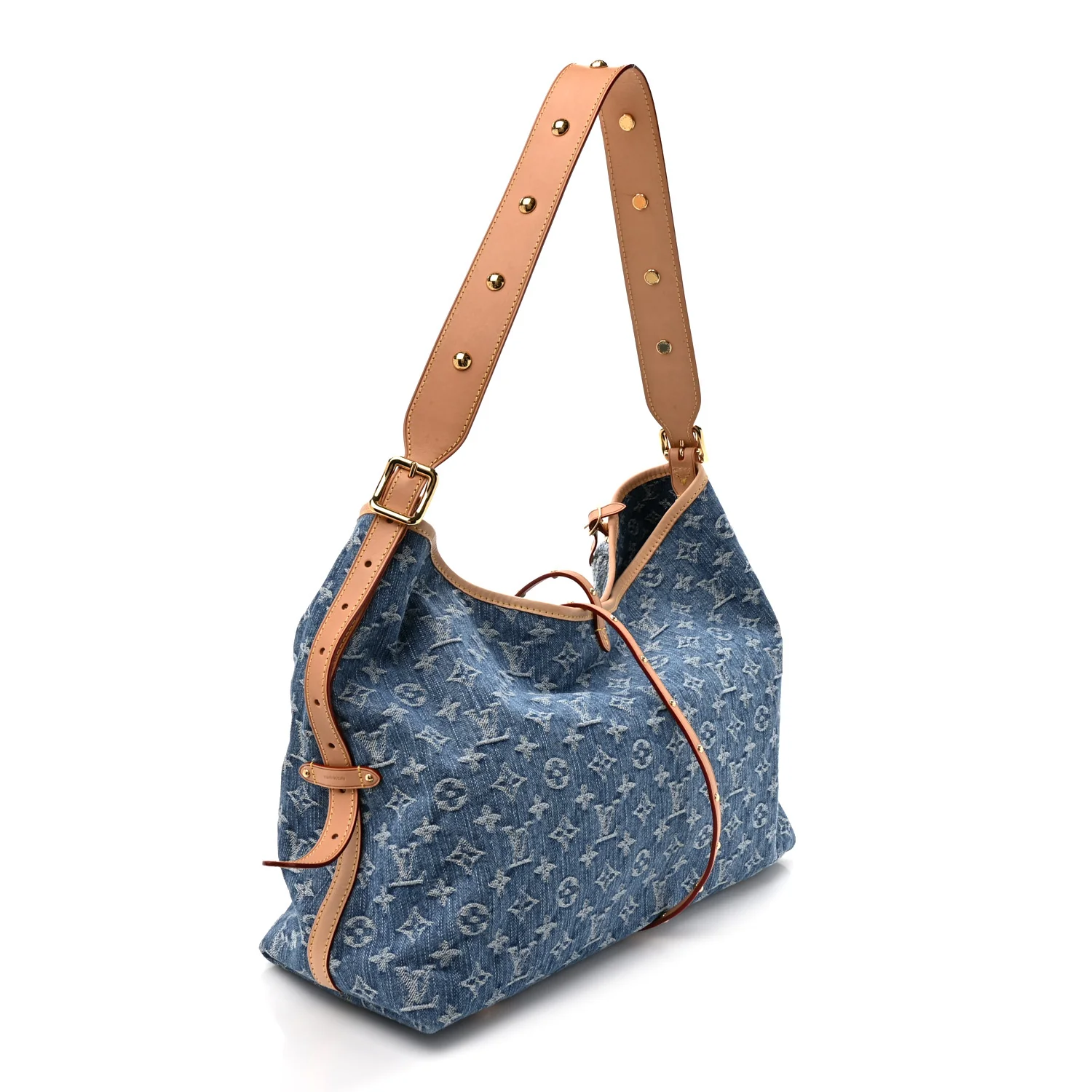Monogram Denim CarryAll MM Blue - Image 4