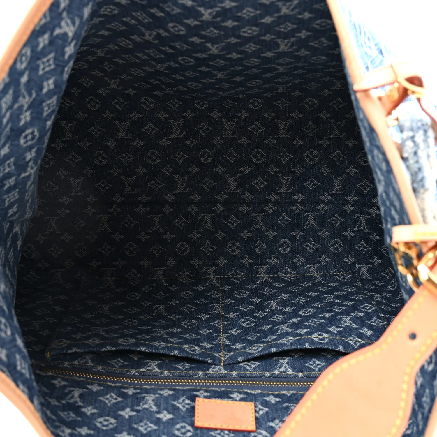 Monogram Denim CarryAll MM Blue - Image 6