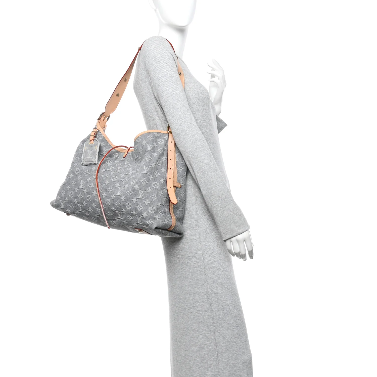 Monogram Denim CarryAll MM Washed Grey - Image 2
