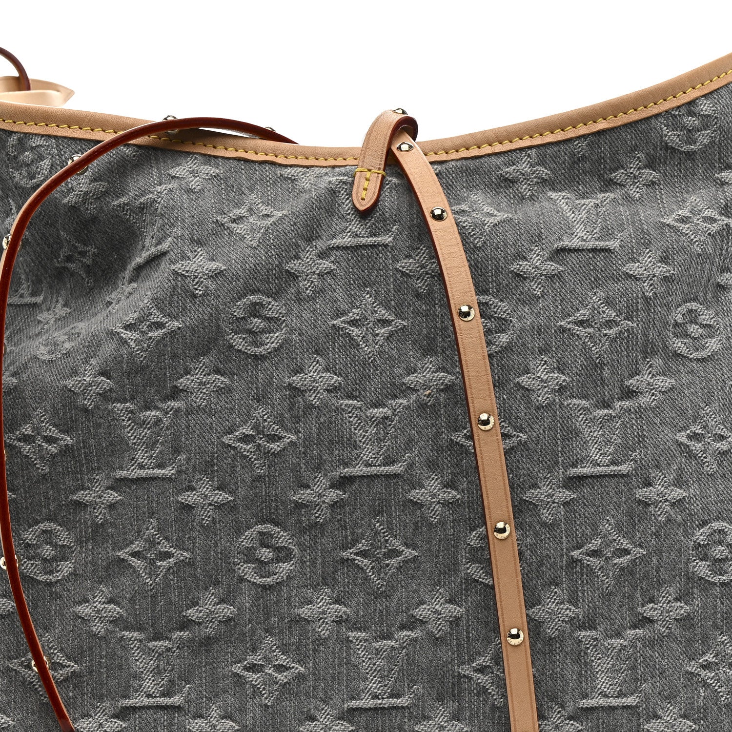 Monogram Denim CarryAll MM Washed Grey - Image 7