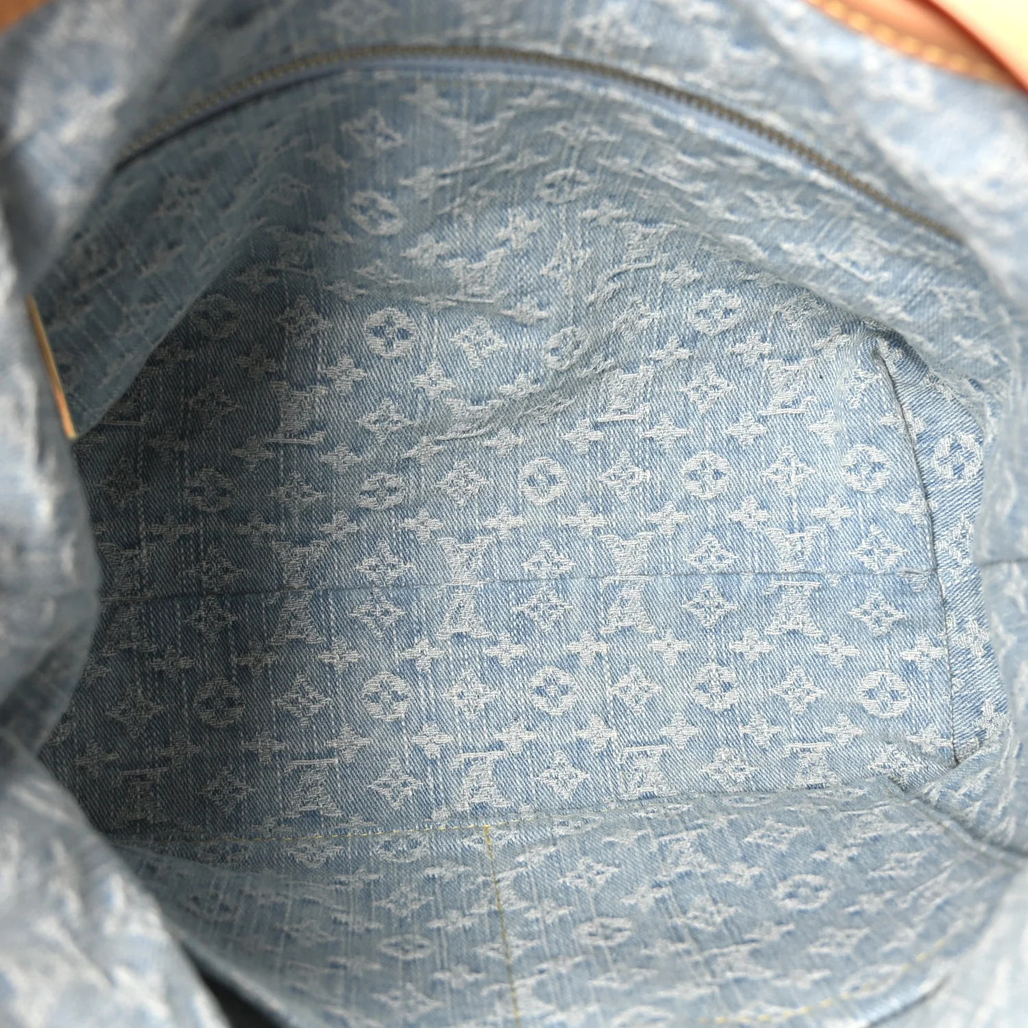 Monogram Denim CarryAll PM Sky Blue - Image 6