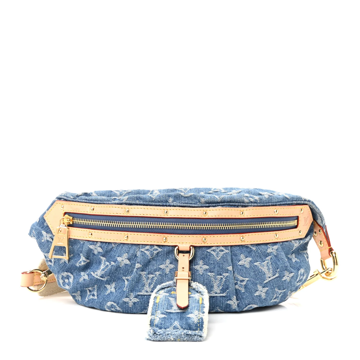 Monogram Denim High Rise Bumbag Blue