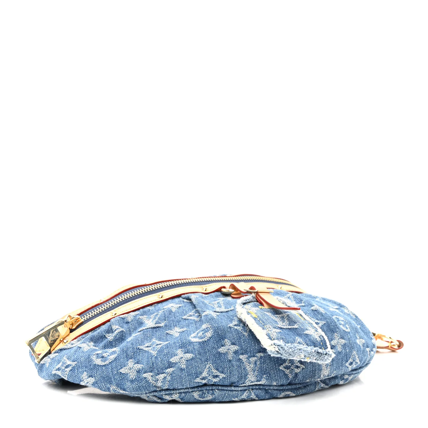 Monogram Denim High Rise Bumbag Blue - Image 4