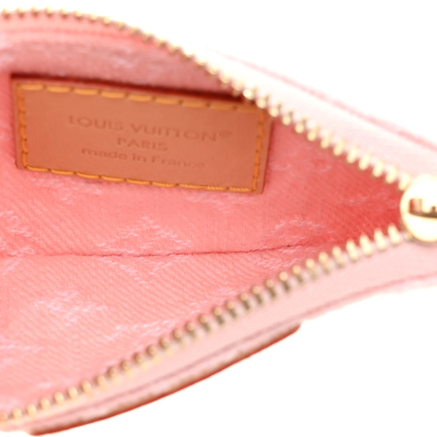 Monogram Denim Key Pouch Washed Pink - Image 5