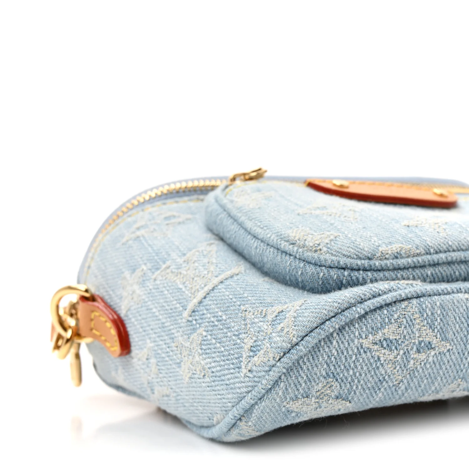 Monogram Denim Mini Bumbag Sky Blue - Image 8