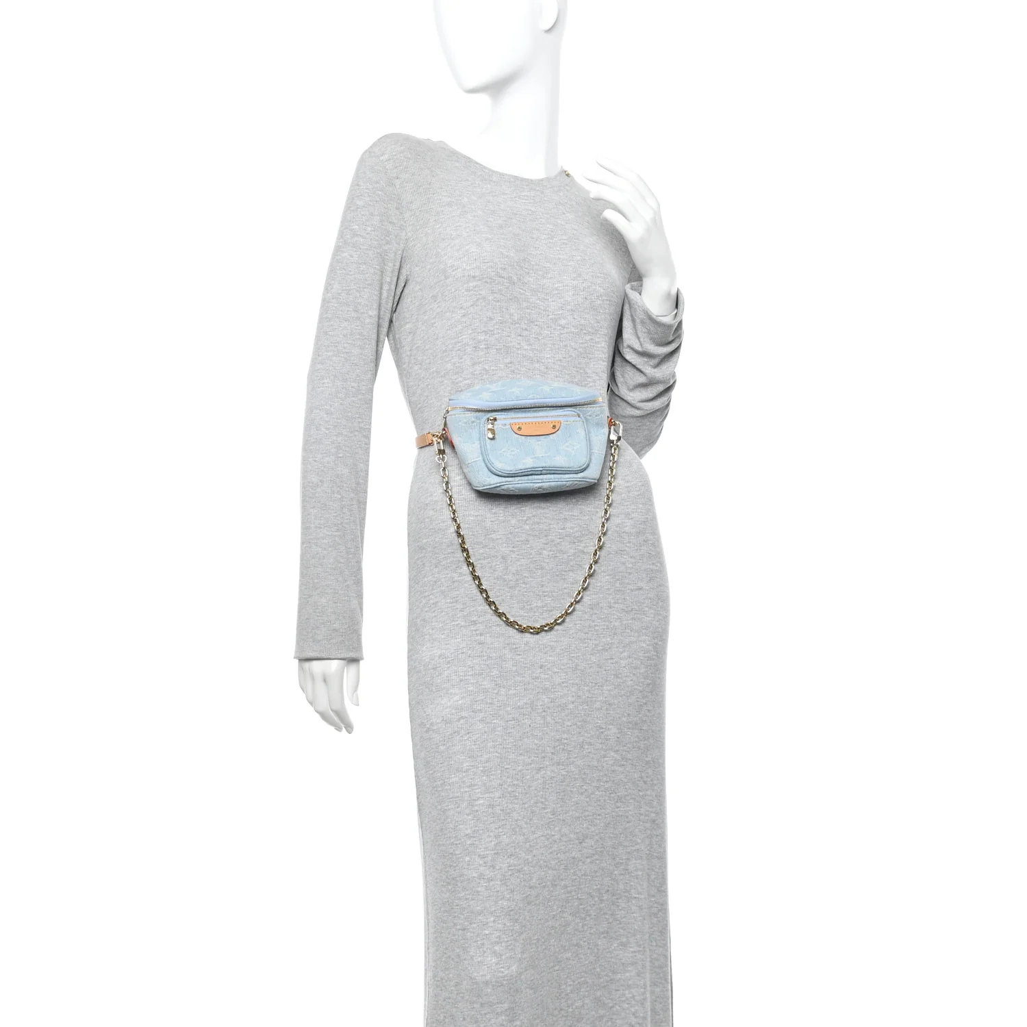 Monogram Denim Mini Bumbag Sky Blue - Image 2