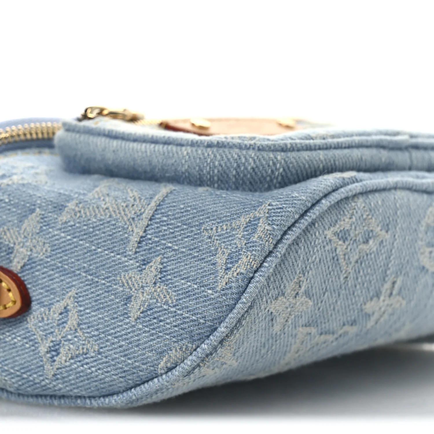Monogram Denim Mini Bumbag Sky Blue - Image 8