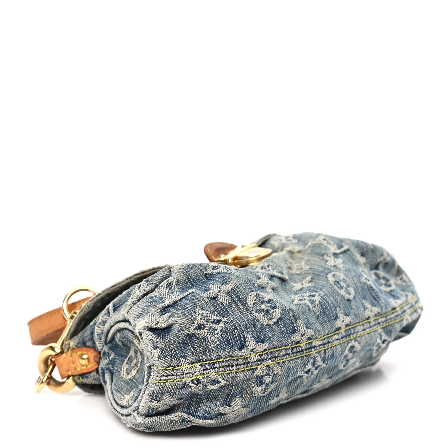 Monogram Denim Mini Pleaty Blue - Image 4