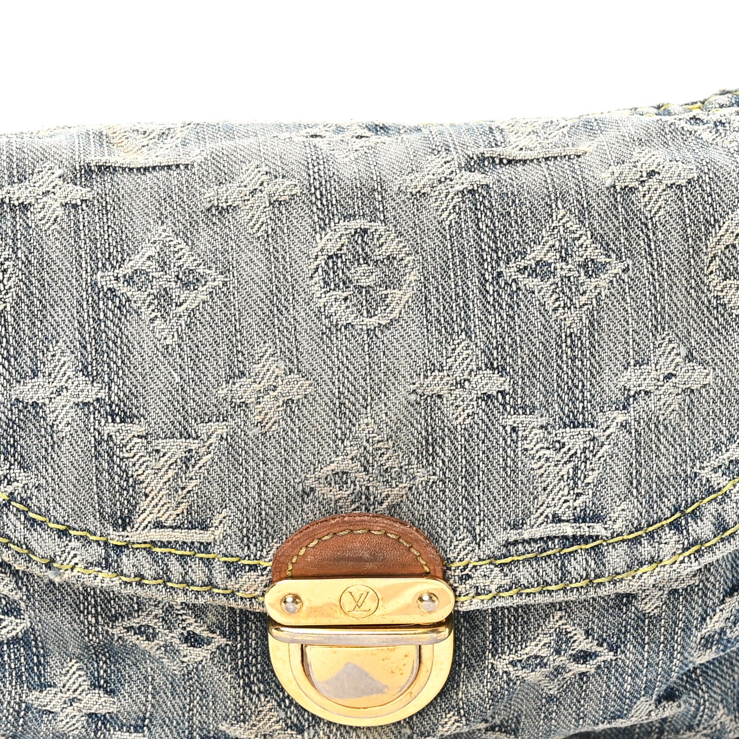 Monogram Denim Mini Pleaty Blue - Image 7