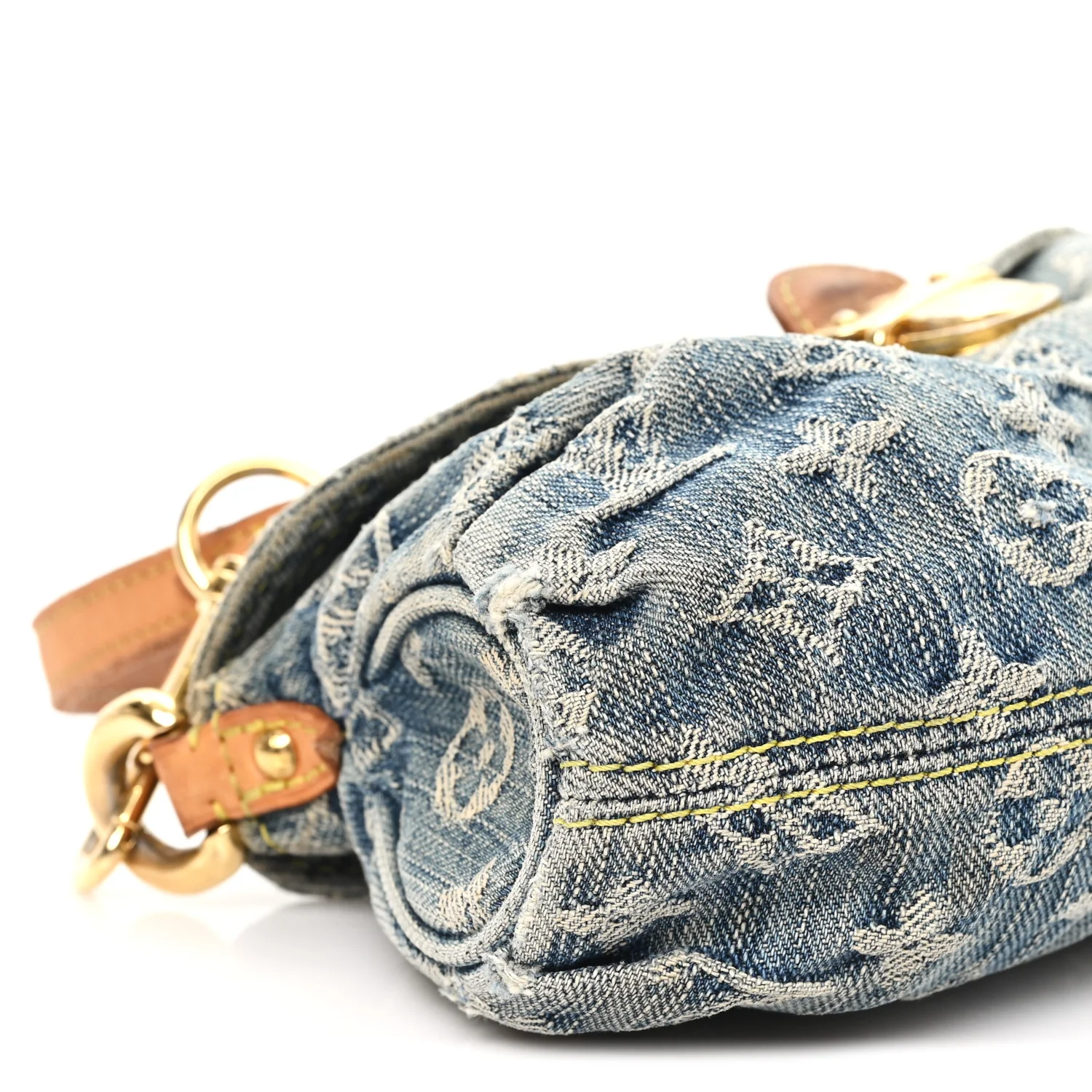 Monogram Denim Mini Pleaty Blue - Image 8