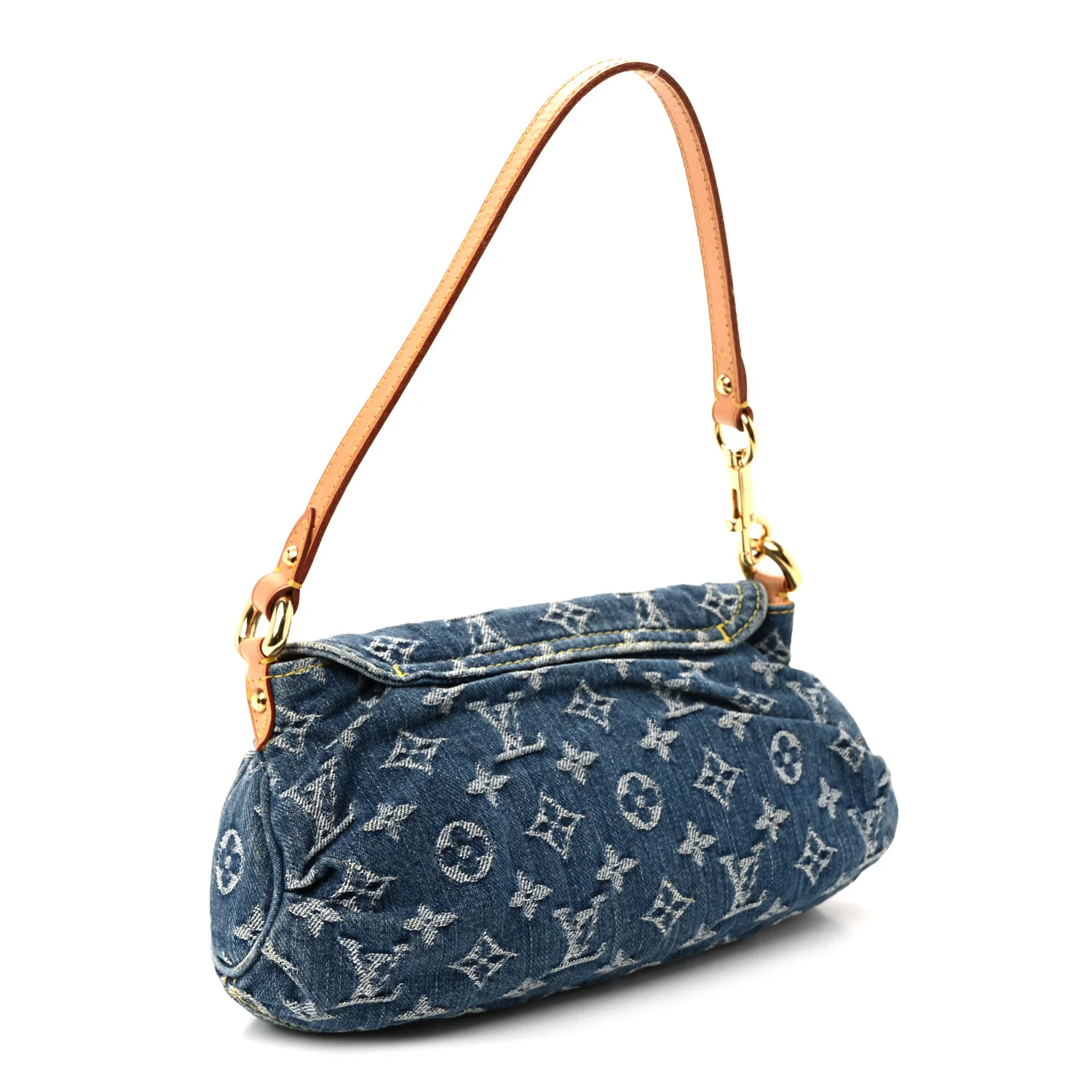 Monogram Denim Mini Pleaty Blue - Image 3