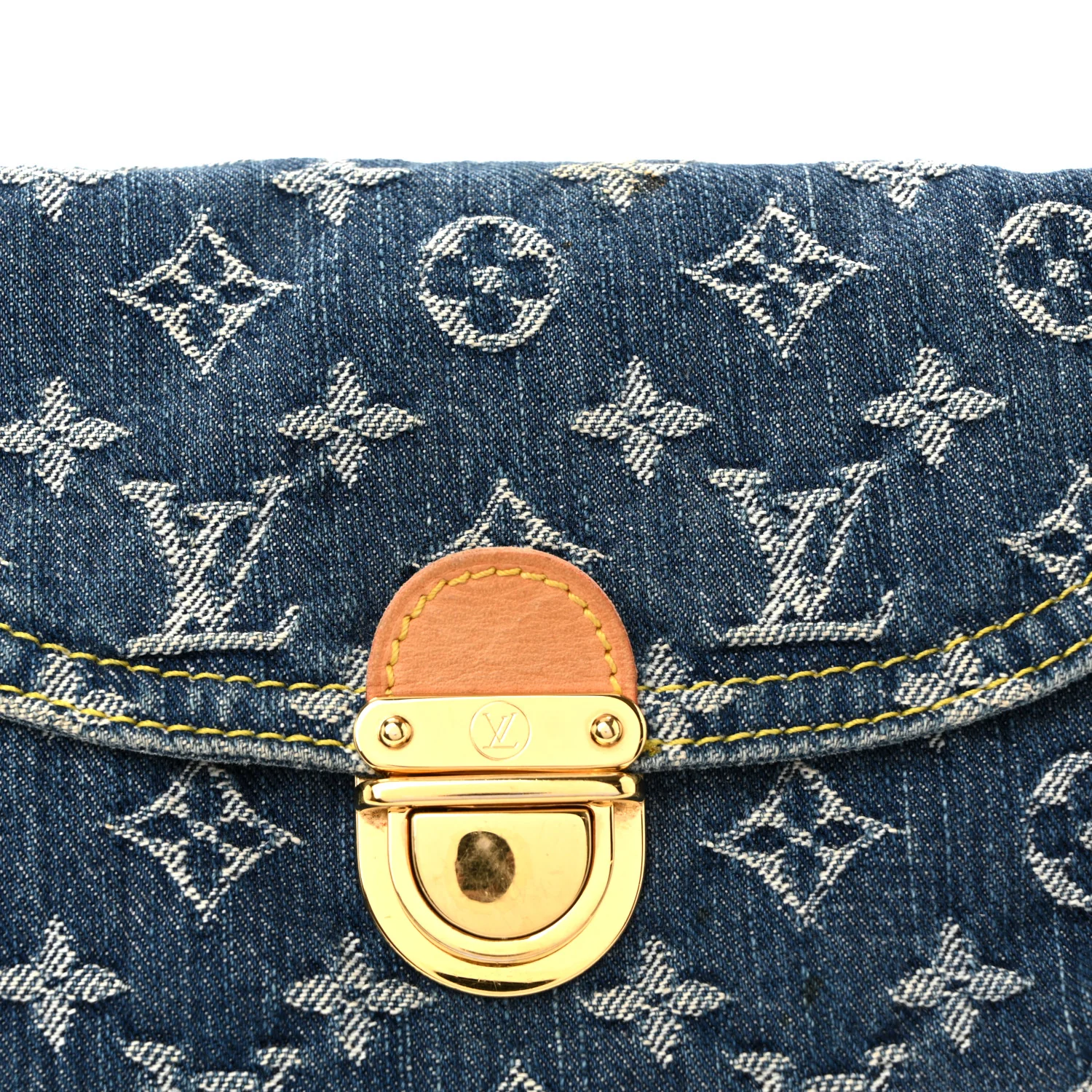 Monogram Denim Mini Pleaty Blue - Image 7