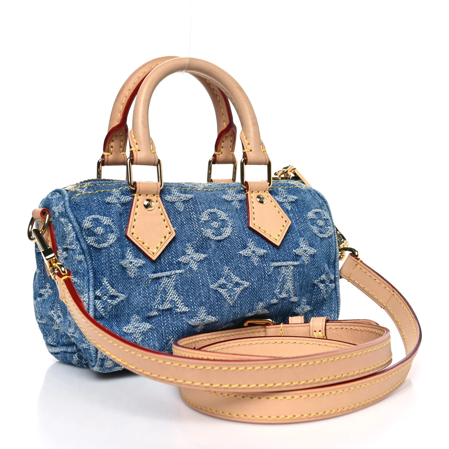 Monogram Denim Nano Speedy Blue - Image 3