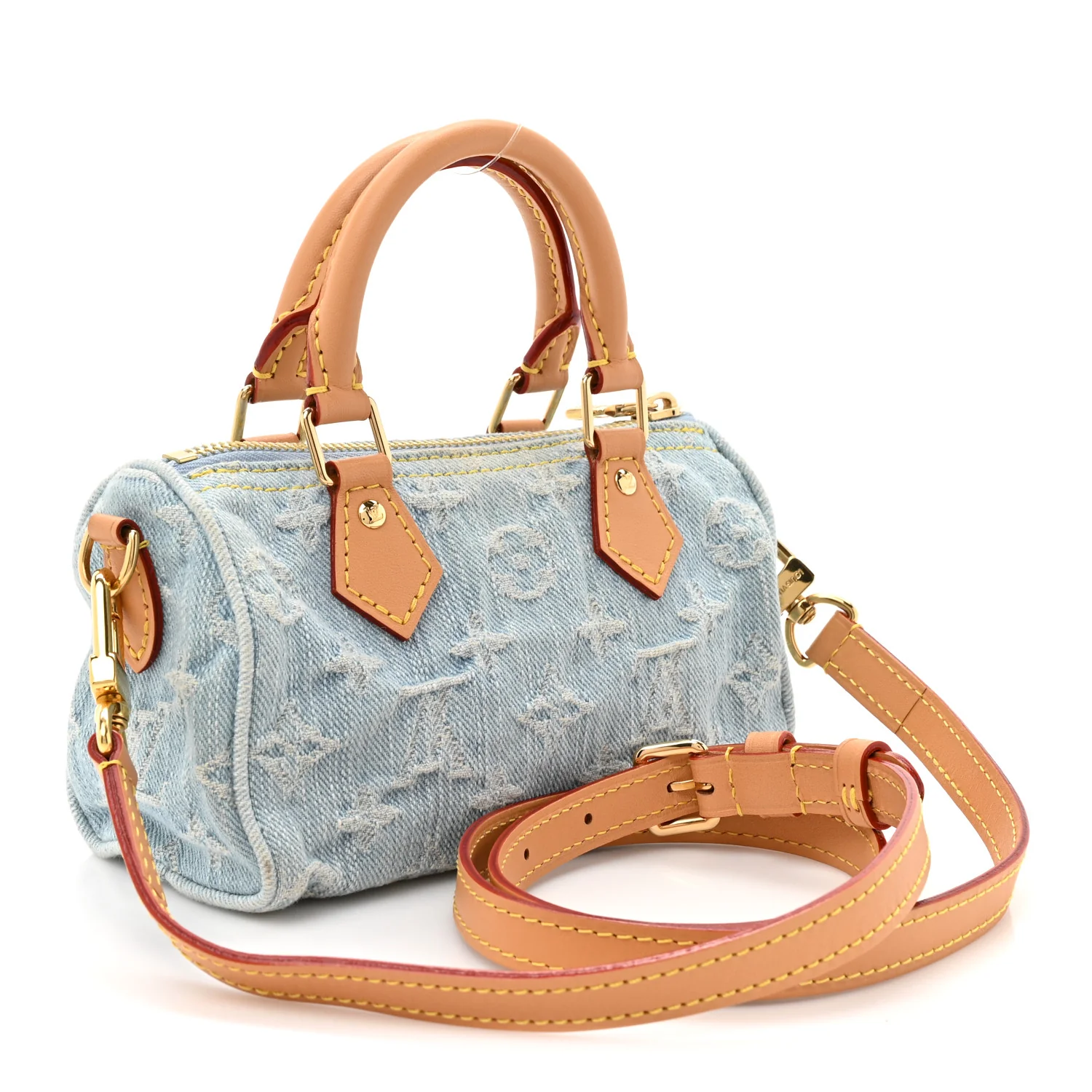 Monogram Denim Nano Speedy Sky Blue - Image 3