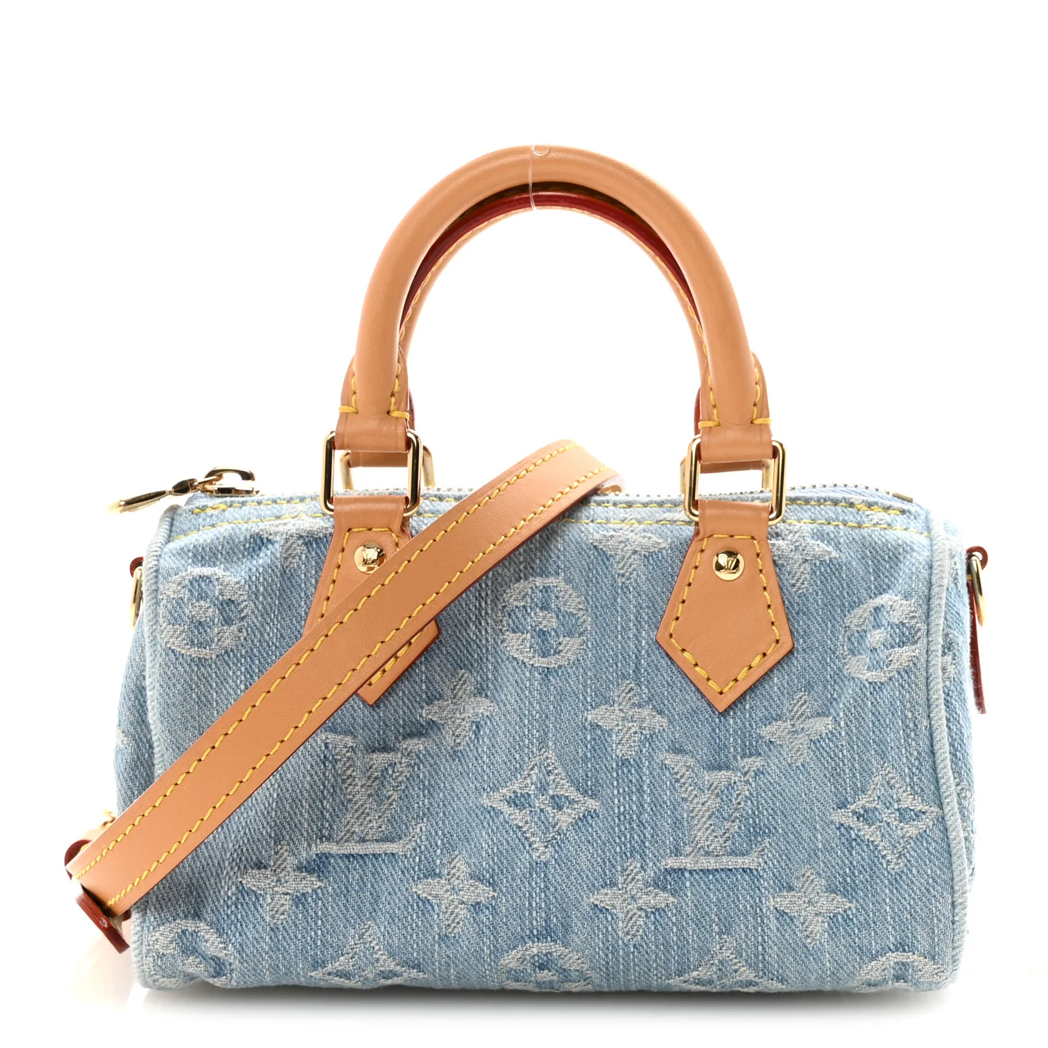 Monogram Denim Nano Speedy Sky Blue