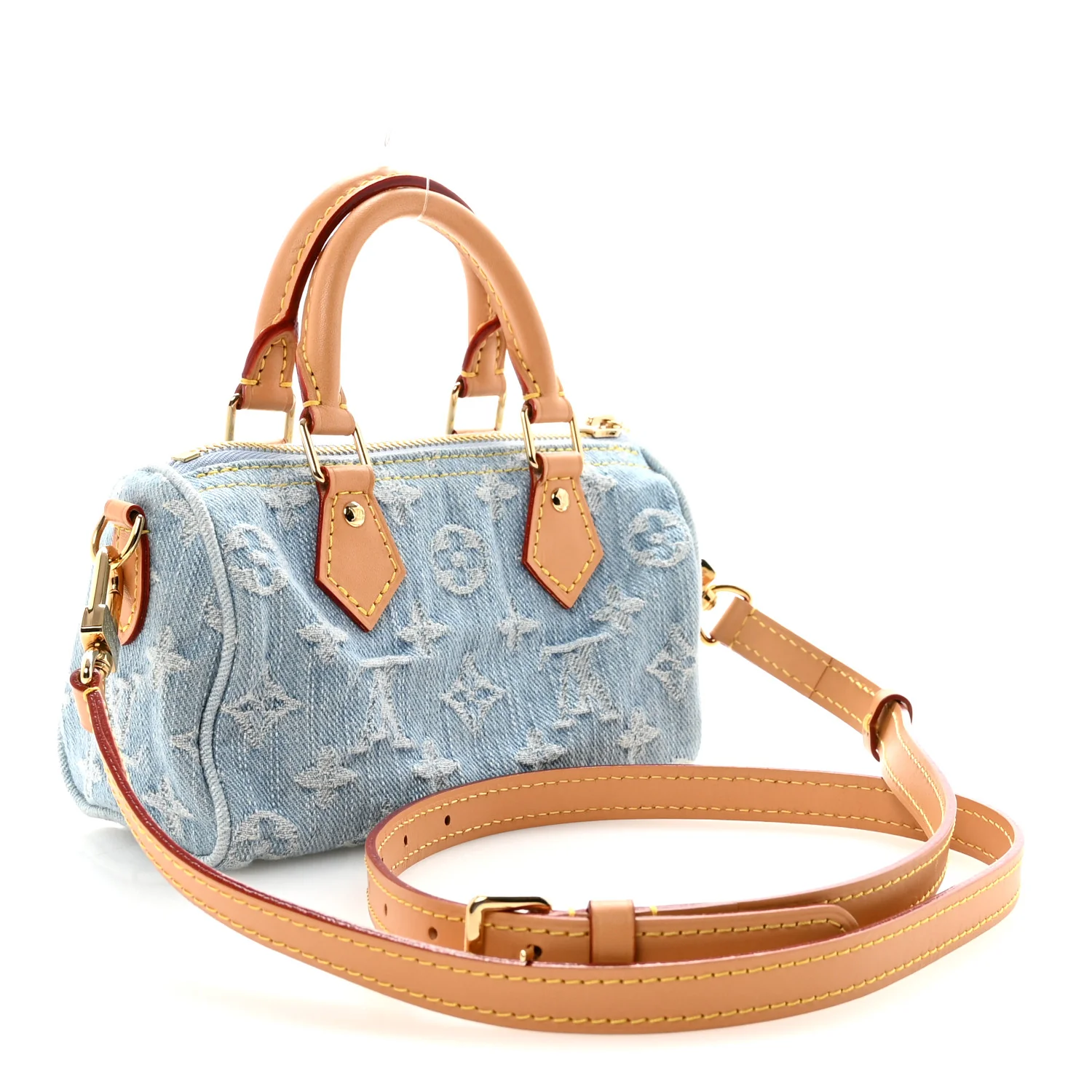 Monogram Denim Nano Speedy Sky Blue - Image 3