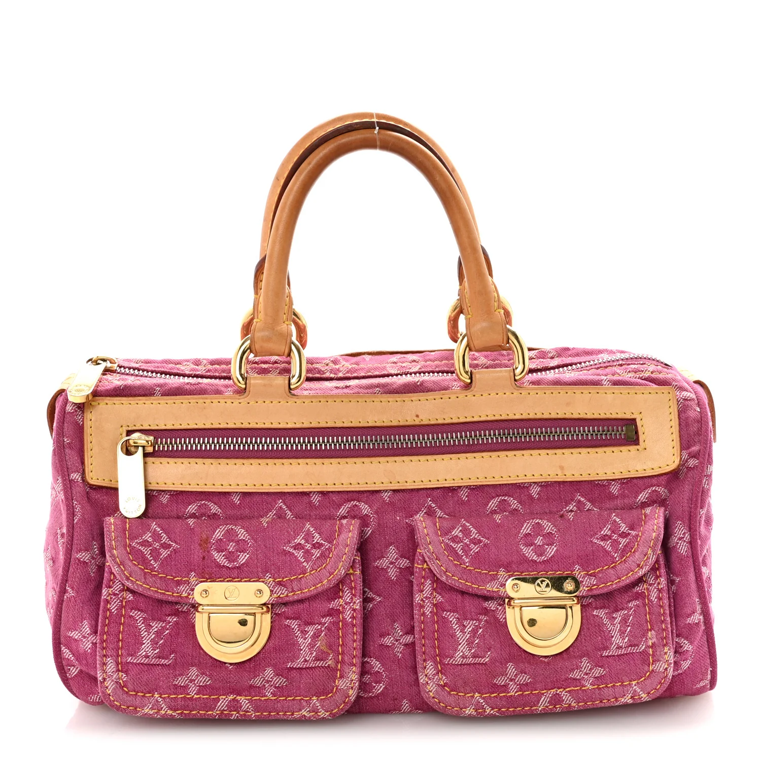 Monogram Denim Neo Speedy Fuchsia