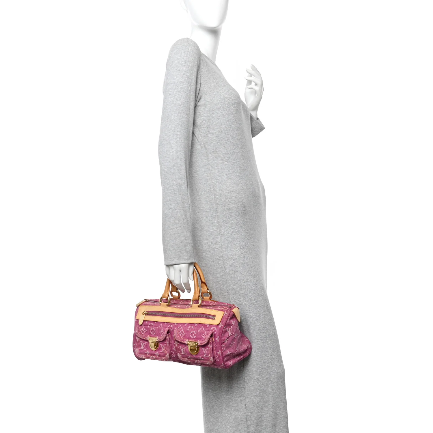 Monogram Denim Neo Speedy Fuchsia - Image 2