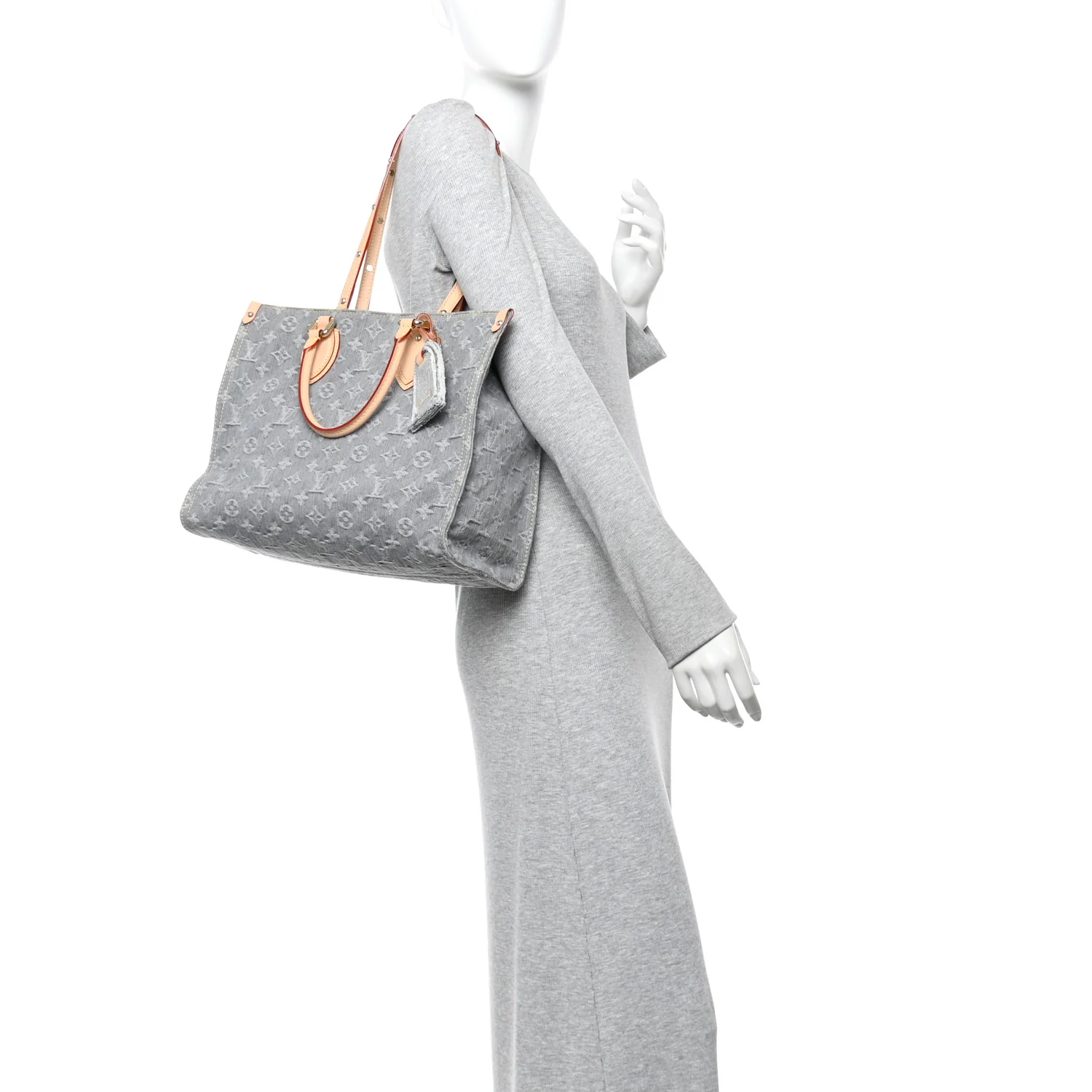 Monogram Denim Onthego MM Washed Grey - Image 2