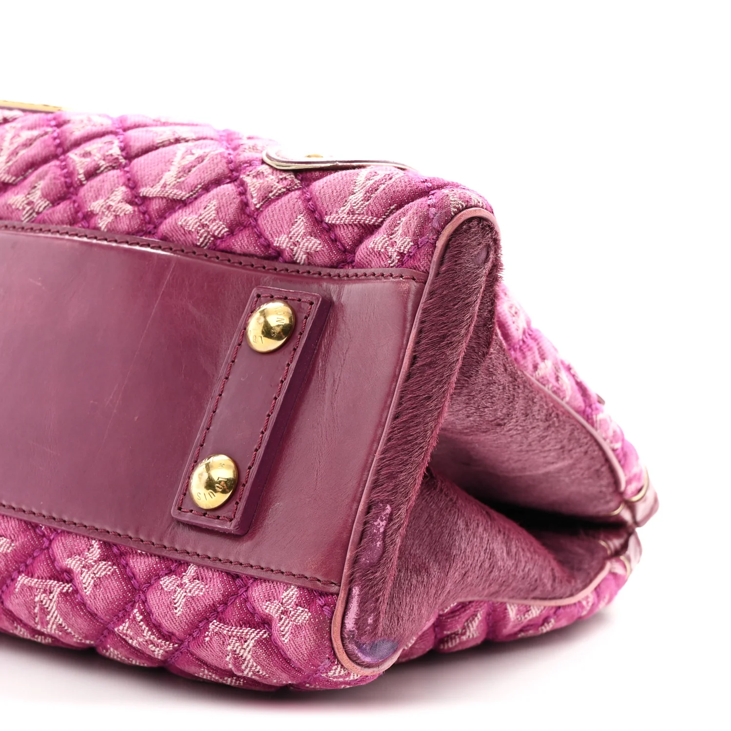 Monogram Denim Quilted Linda Fuchsia - Image 11