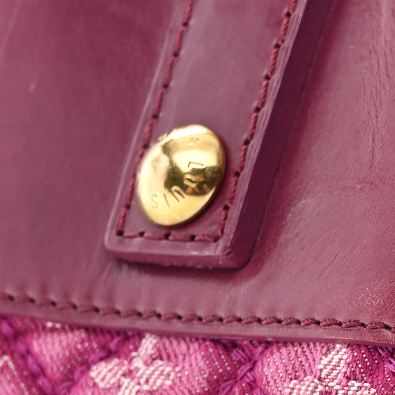 Monogram Denim Quilted Linda Fuchsia - Image 12