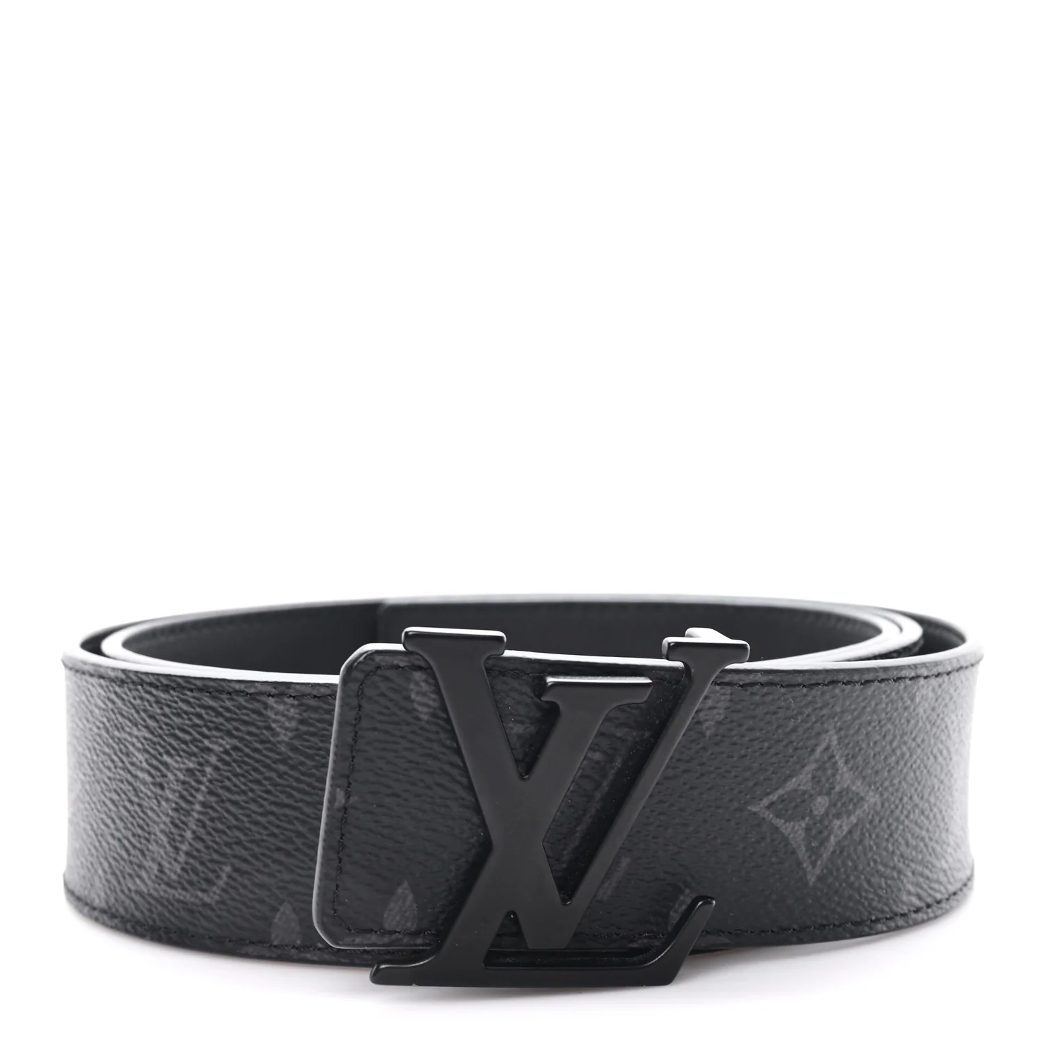 Monogram Eclipse Taigarama 40mm LV Initiales Reversible Belt 95 38 Black