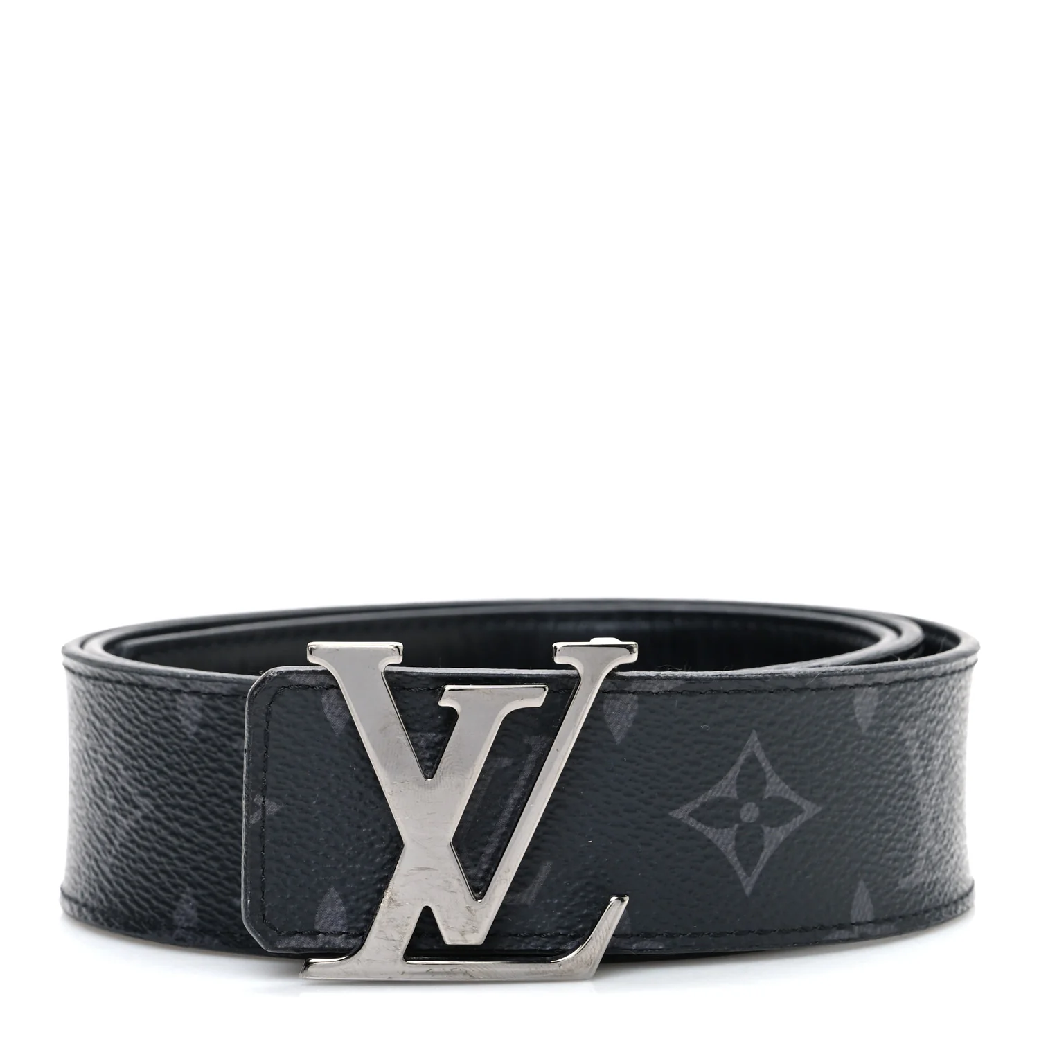 Monogram Eclipse Taigarama 40mm LV Initiales Reversible Belt 95 38 Black