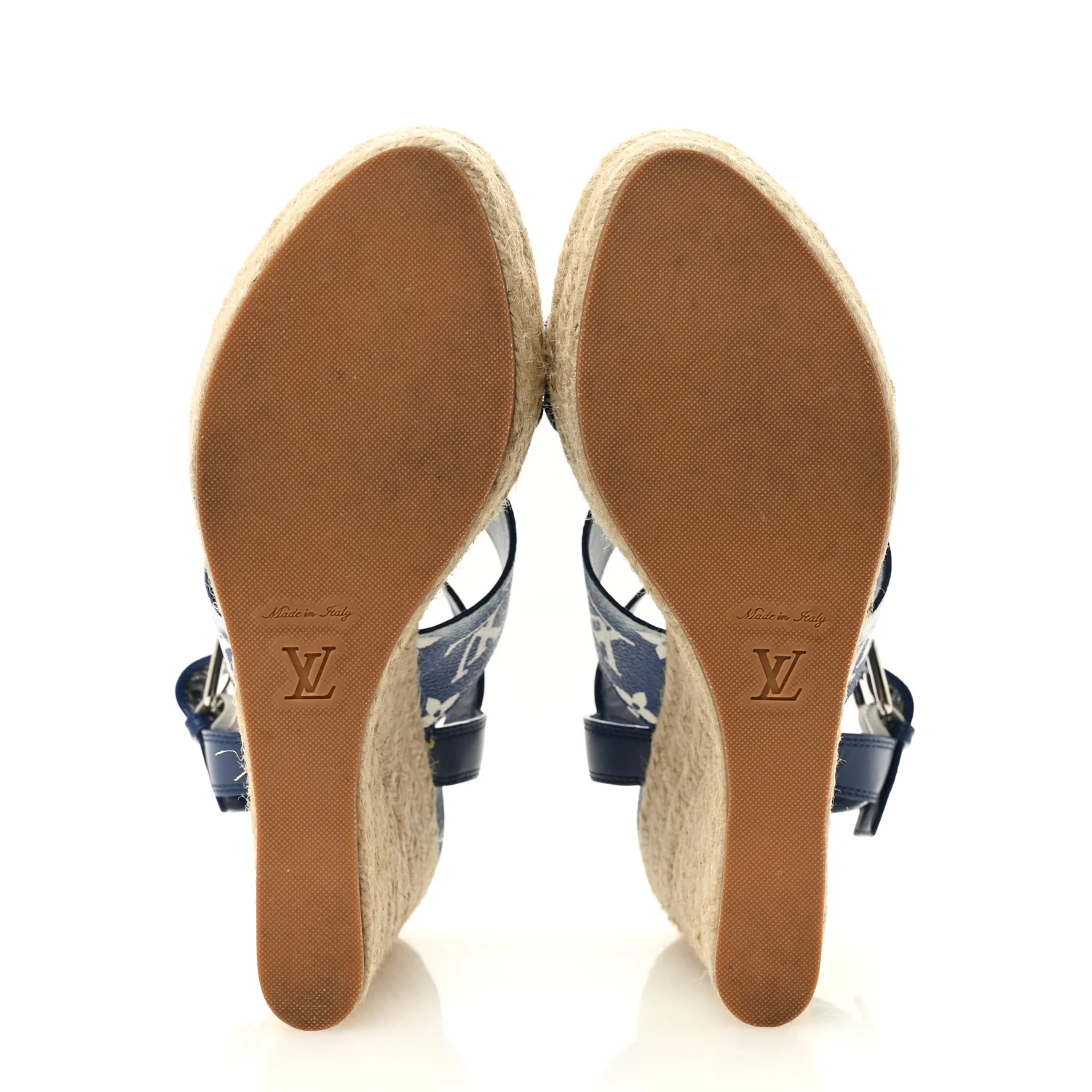 Monogram Escale Starboard Wedge Sandal 40 Blue - Image 6